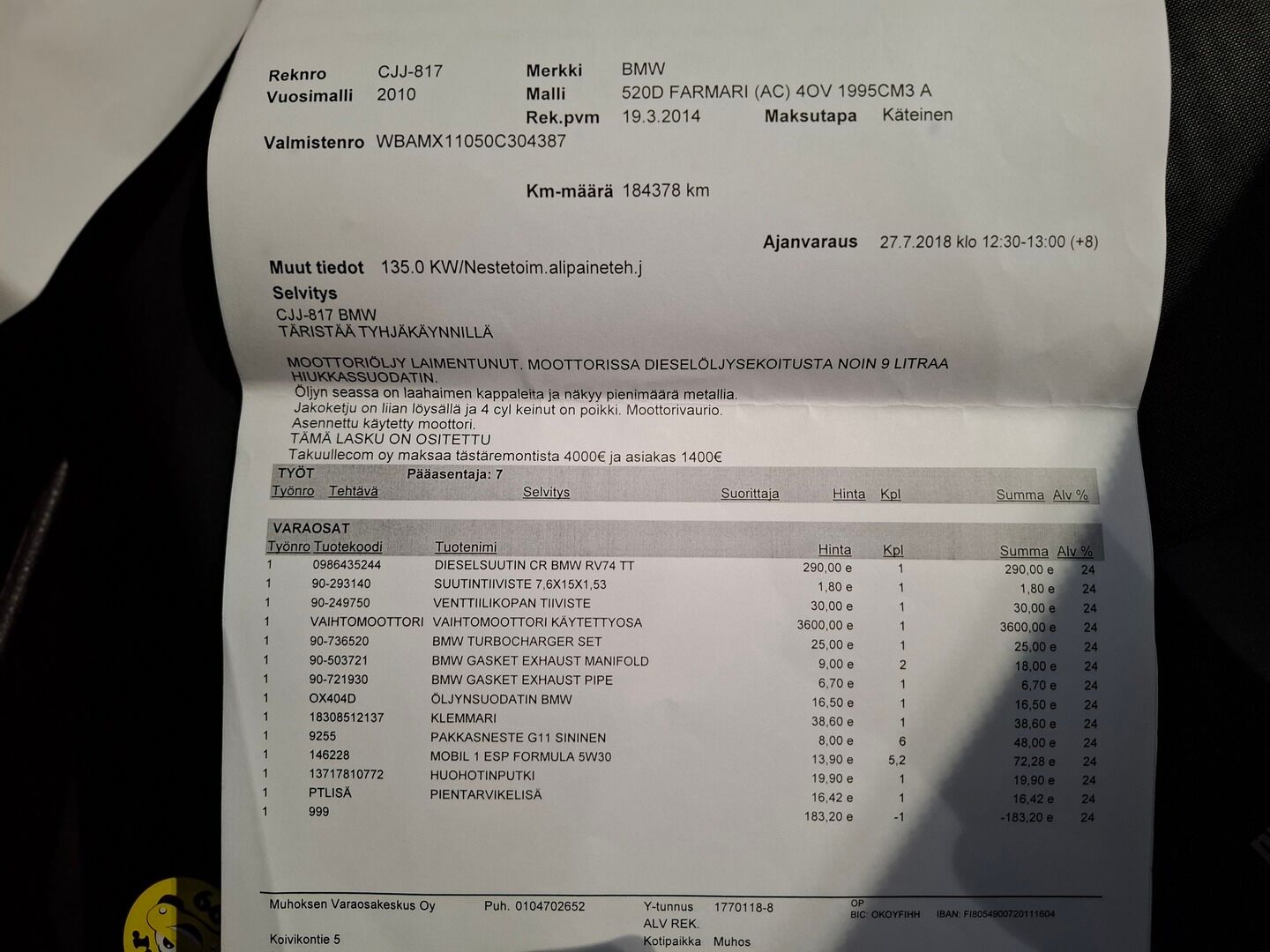 BMW 520 2011 d A F11 Touring / Myydään huutokaupat.comissa! / - / Myydään huutokaupat.comissa! /