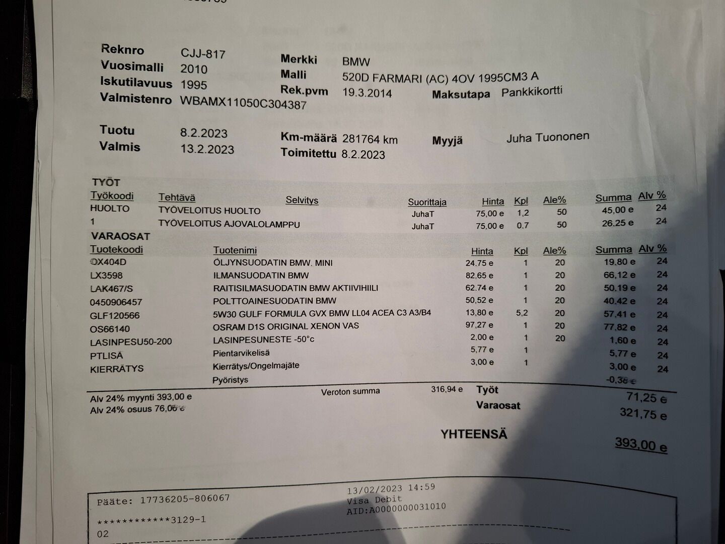 BMW 520 2011 d A F11 Touring / Myydään huutokaupat.comissa! / - / Myydään huutokaupat.comissa! /