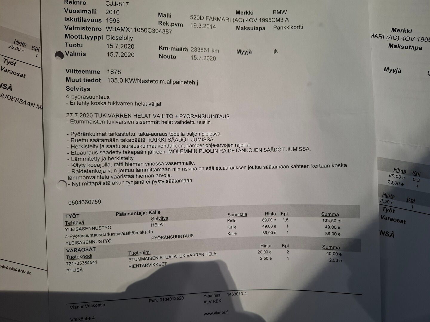 BMW 520 2011 d A F11 Touring / Myydään huutokaupat.comissa! / - / Myydään huutokaupat.comissa! /