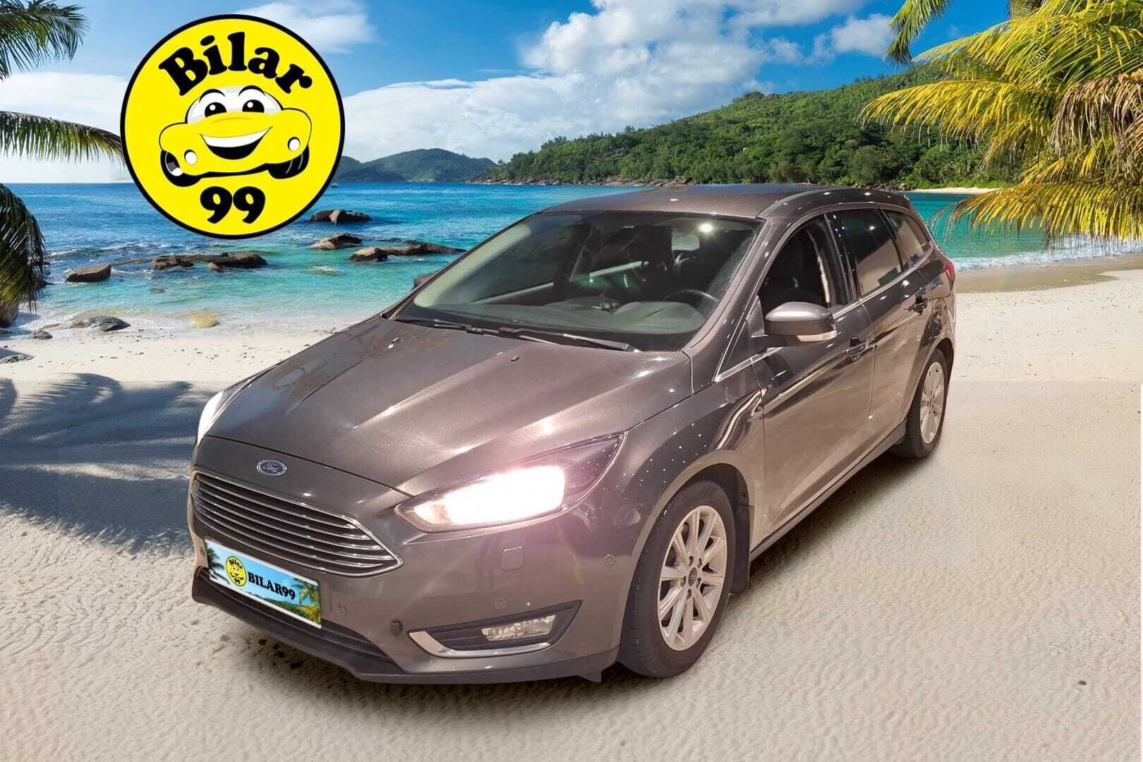 Ford Focus 2015 1,5 EcoBoost 182hv Titanium / 2. Om- Suomi auto / Lohkolämmitin / Vetokoukku / Huoltokirja / Lämm. Tuuliasi / 2x Renkaat - Metalliväri / 182 hevosvoimainen moottori! 