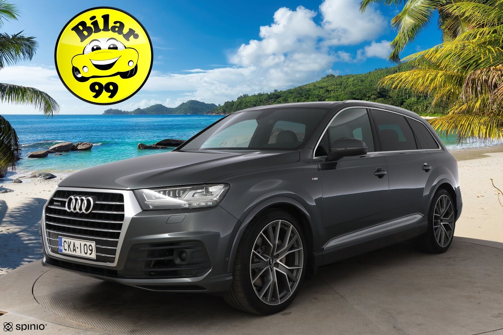Audi Q7 2016 3,0 V6 TDI 200 kW quattro tiptronic S line 7-Paikkainen - 3,99 % KORKOTARJOUS TÄHÄN AUTOON 31.8. ASTI! - Webasto / Adapt.Vakkari / Night Vision / Bose Surround / Digital Cockpit / Nahkasisusta / 7P / Peruutuskamera / Matrix LED / Vetokoukku / VARUSTELTU
