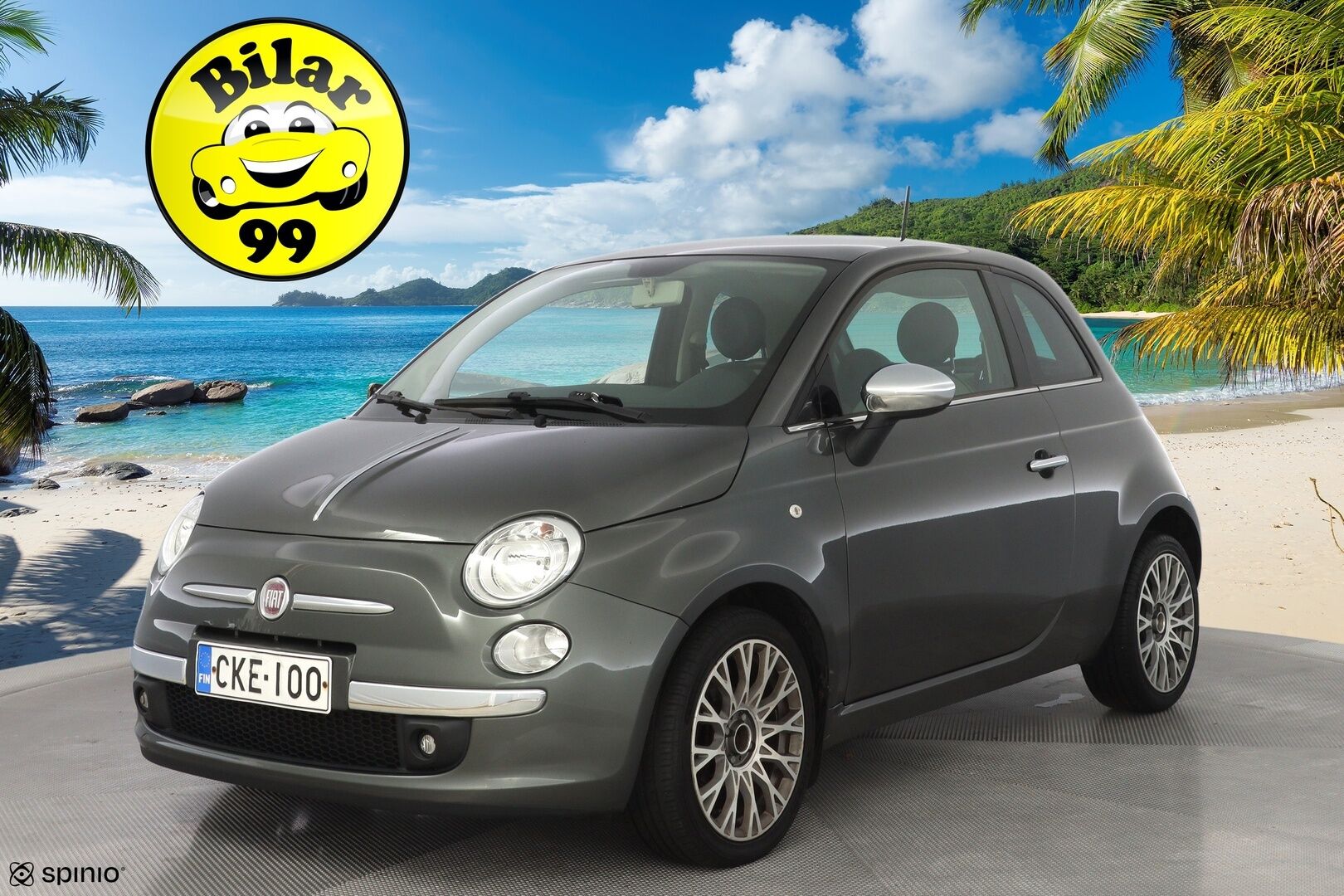 Fiat 500 2013 1.2 Lounge 8v 69hv Dualogic-aut S&S Bensiini *Kattoikkuna / Metalliväri / Siisti* - Kahdet renkaat alumiinivantein / Hyvät huollot / Viimeisin huolto 108tkm