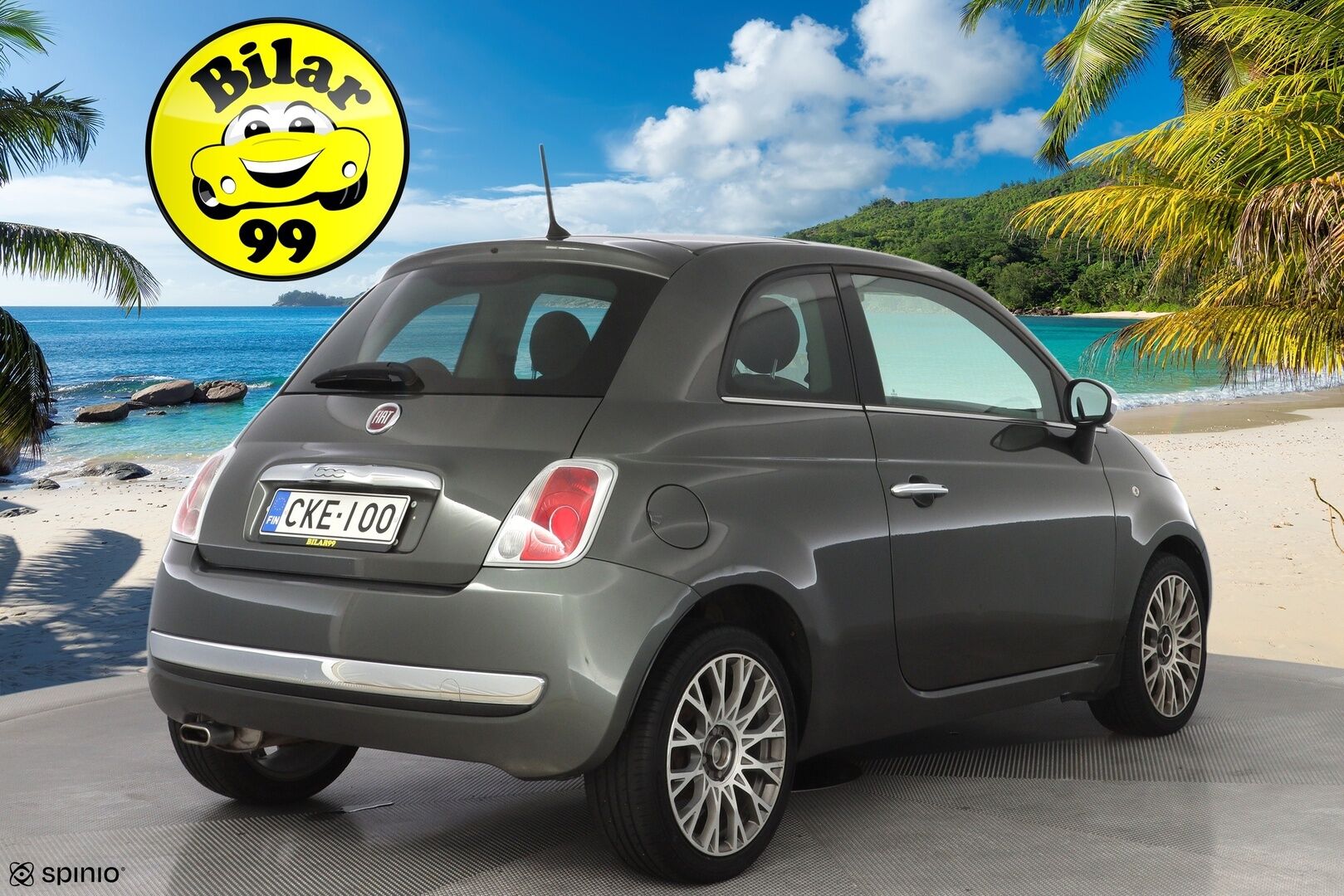 Fiat 500 2013 1.2 Lounge 8v 69hv Dualogic-aut S&S Bensiini *Kattoikkuna / Metalliväri / Siisti* - Kahdet renkaat alumiinivantein / Hyvät huollot / Viimeisin huolto 108tkm