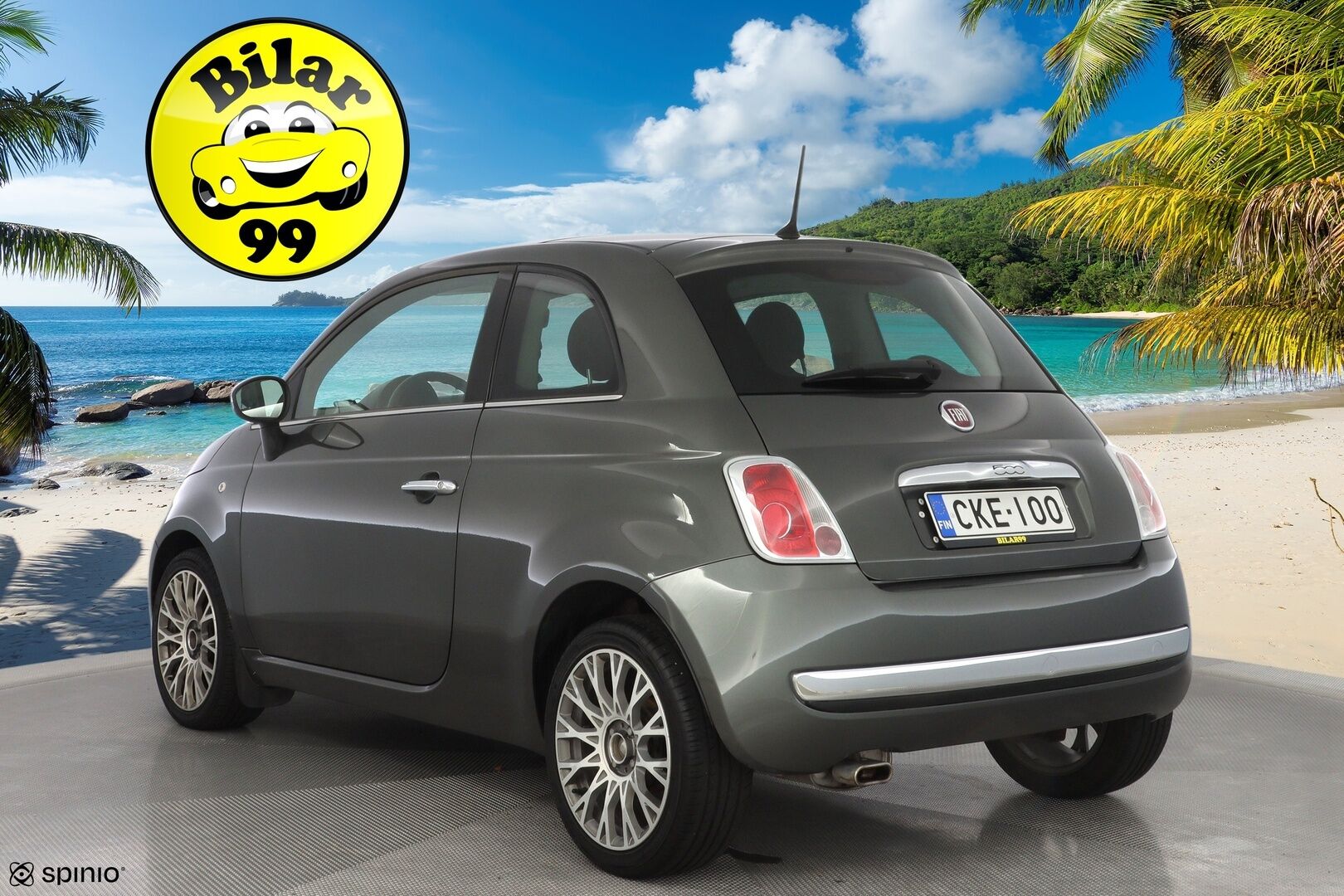 Fiat 500 2013 1.2 Lounge 8v 69hv Dualogic-aut S&S Bensiini *Kattoikkuna / Metalliväri / Siisti* - Kahdet renkaat alumiinivantein / Hyvät huollot / Viimeisin huolto 108tkm