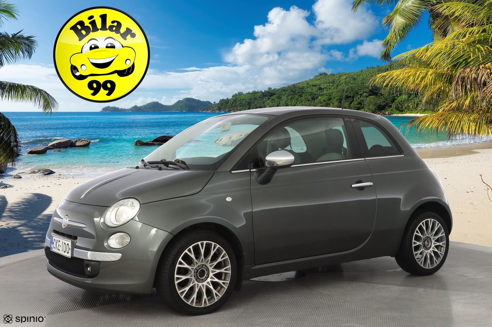 Fiat 500 2013 1.2 Lounge 8v 69hv Dualogic-aut S&S Bensiini *Kattoikkuna / Metalliväri / Siisti* - Kahdet renkaat alumiinivantein / Hyvät huollot / Viimeisin huolto 108tkm