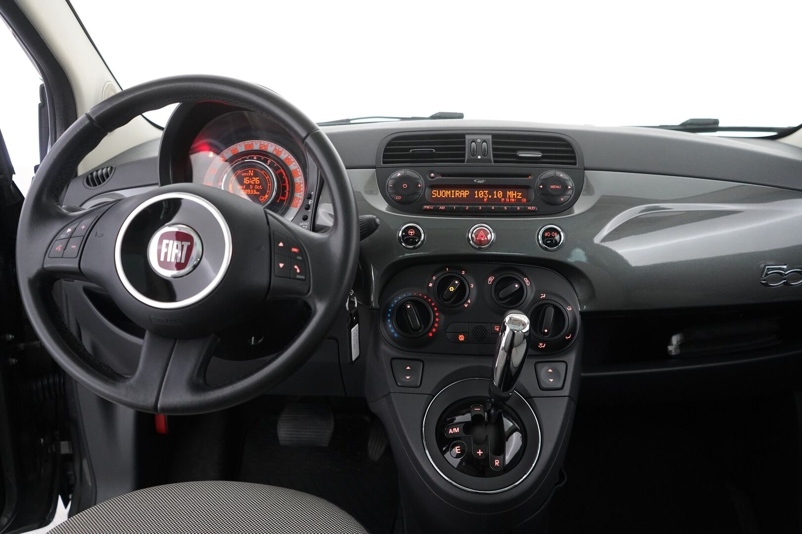 Fiat 500 2013 1.2 Lounge 8v 69hv Dualogic-aut S&S Bensiini *Kattoikkuna / Metalliväri / Siisti* - Kahdet renkaat alumiinivantein / Hyvät huollot / Viimeisin huolto 108tkm