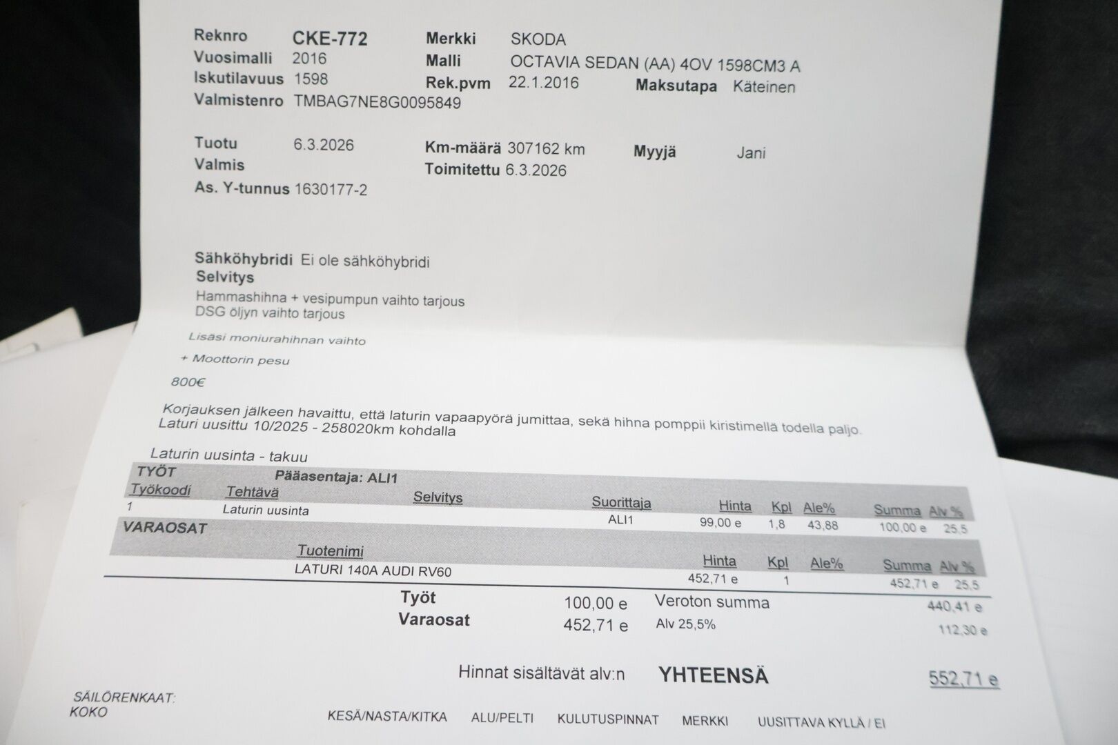 Skoda Octavia 2016 1,6 TDI Style DSG Autom. - * YritysOutlet - tämä auto myydään vain yrityksille *