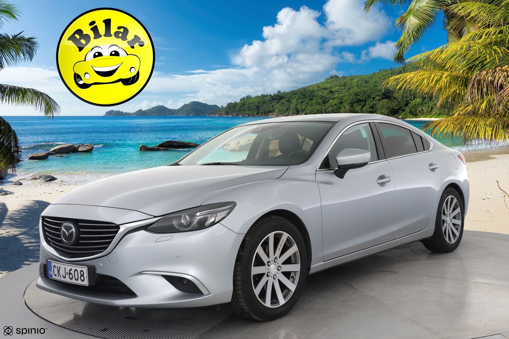 Mazda Mazda6 2017 Sedan 2,2 (175) SKYACTIV-D Luxury 6AT 4ov YG1 - ACC / HUD / BLIS / Navi / Bluetooth / P.Kamera / Adapt. LED / Nahat / Irr. Koukku / 2x Renkaat aluilla! / DPF Tehty!