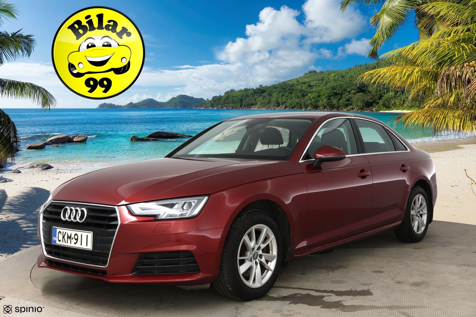 Audi A4 2016 Sedan Business 2,0 TFSI 140 kW S tronic / Webasto / LED / Koukku / Vakkari / P.tutka - Hieno Suomi-auto / 2x alumiinivanteet!