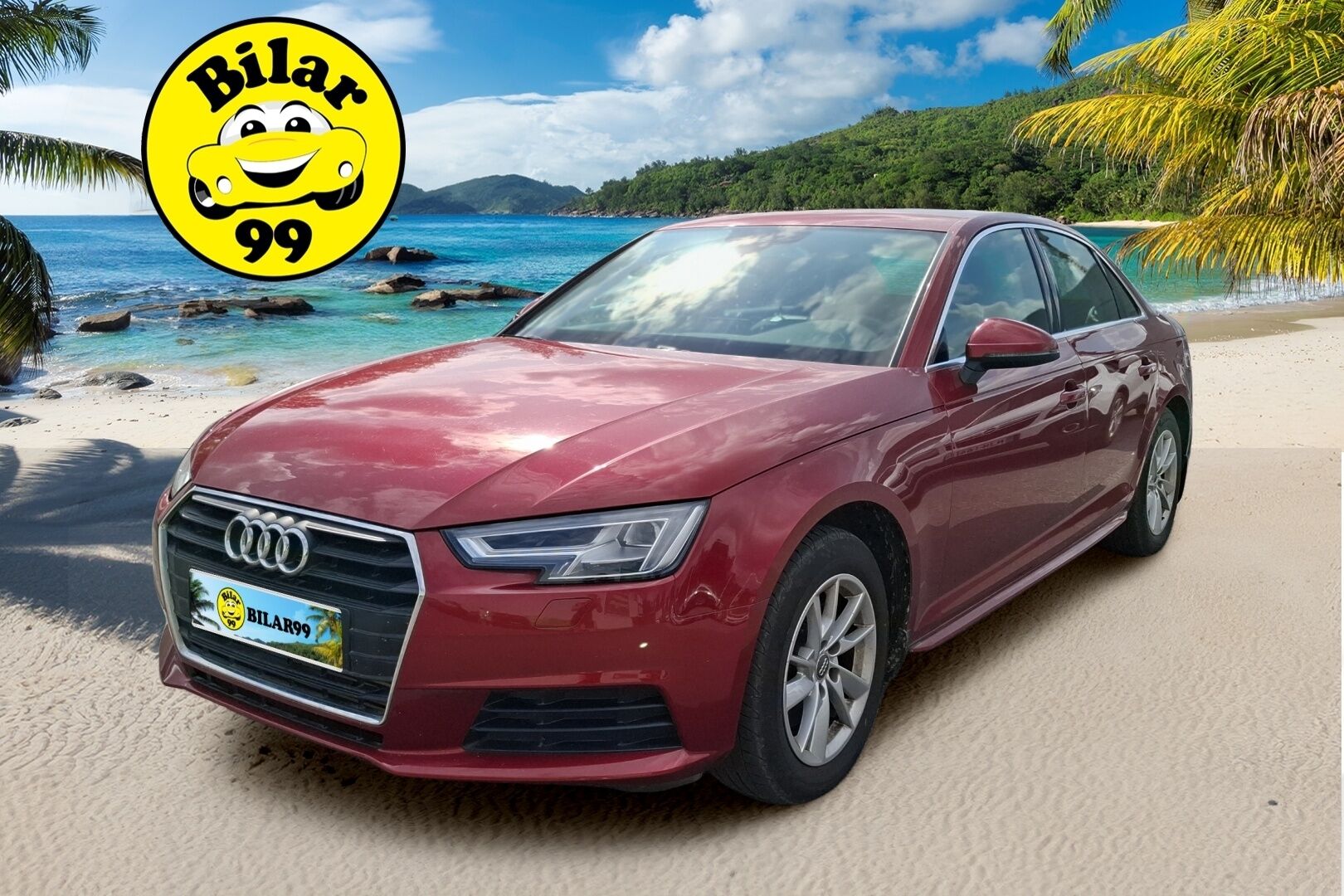 Audi A4 2016 Sedan Business 2,0 TFSI 140 kW S tronic / Webasto / LED / Koukku / Vakkari / P.tutka - Hieno Suomi-auto / 2x alumiinivanteet!