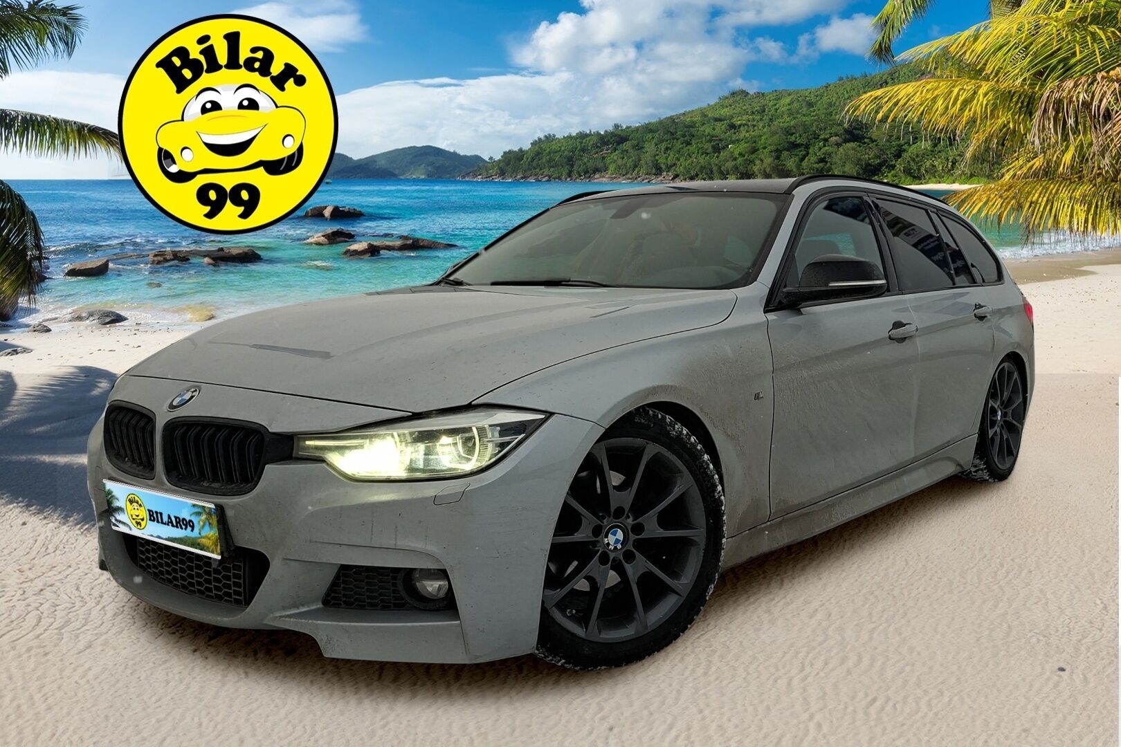BMW 320 2017 F31 Touring 320d A xDrive Business M Sport Edition * Suomiauto / Vetokoukku / LED / Alcantara / Professional Navi - Lohko & Sisäpistoke / Shadowline / Näyttävät vanteet!