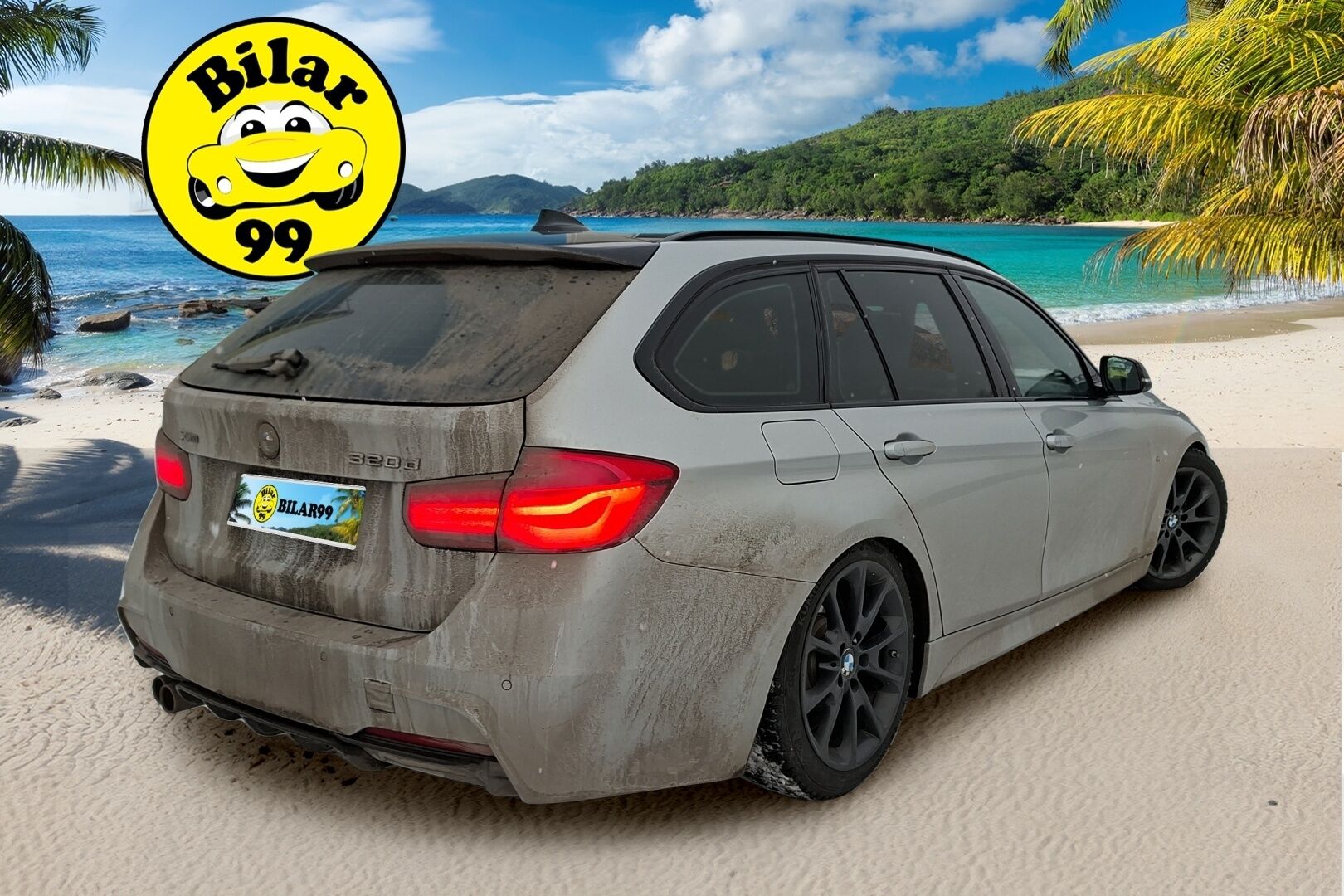 BMW 320 2017 F31 Touring 320d A xDrive Business M Sport Edition * Suomiauto / Vetokoukku / LED / Alcantara / Professional Navi - Lohko & Sisäpistoke / Shadowline / Näyttävät vanteet!