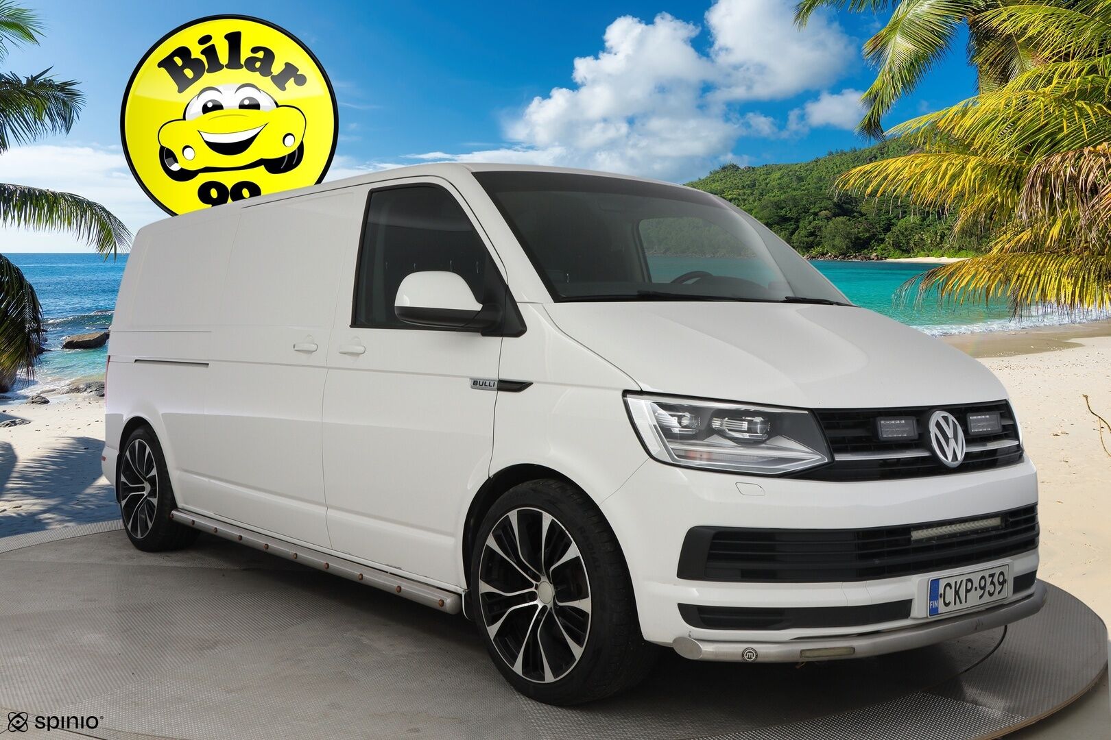 Volkswagen Transporter 2017 umpipakettiauto Pitkä 2,0 TDI 110kW DSG (FI17) BULLI * Webasto / Vetokoukku / LED / Kylkiputket & Lisävalot / Vakkari - Näyttävä / Isosti huollettu / Jakopää tehty / Juuri tullut Tampereelle!