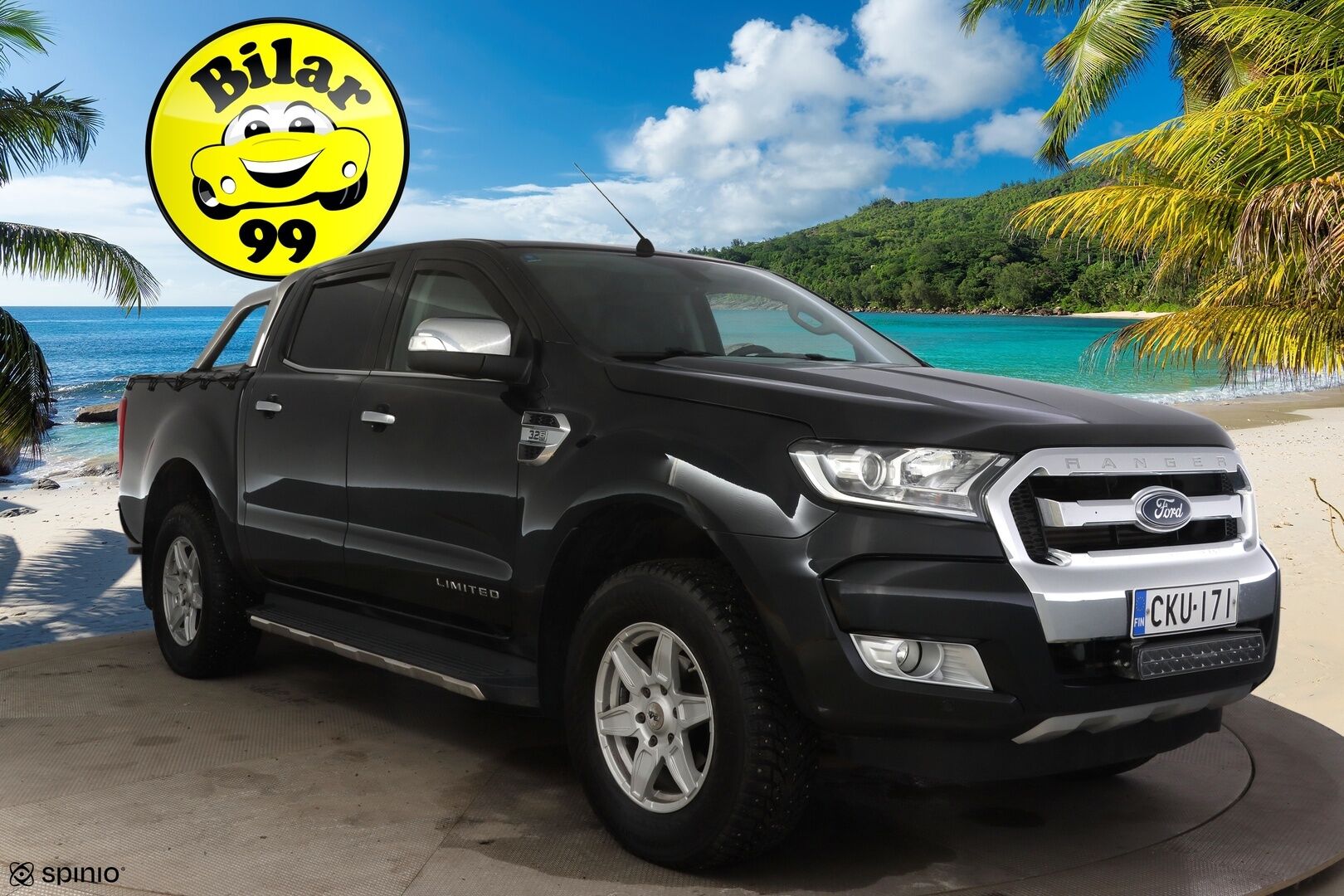 Ford Ranger 2017 Double Cab 3,2TDCi 200 hv Limited 4x4 * Vetokoukku / Peruutuskamera / Lohkolämmitin / Lämm. tuulilasi / Nahkasisusta * - Rekisteröity pakettiautoksi / 3500kg vetomassa