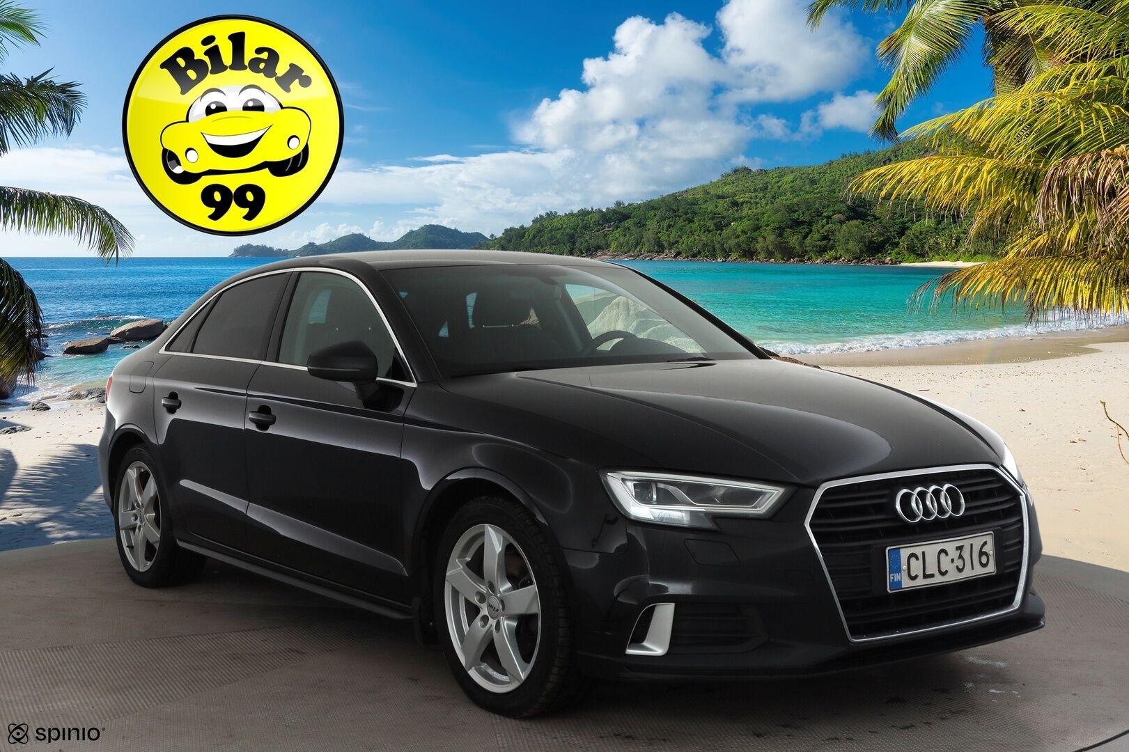 Audi A3 2018 Sedan Pro Business Sport Edition 2,0 TDI 110 kW S tronic * Suomi-auto / P.tutka / LED / Vakkari / Webasto * - Kahdet renkaat aluvanteilla