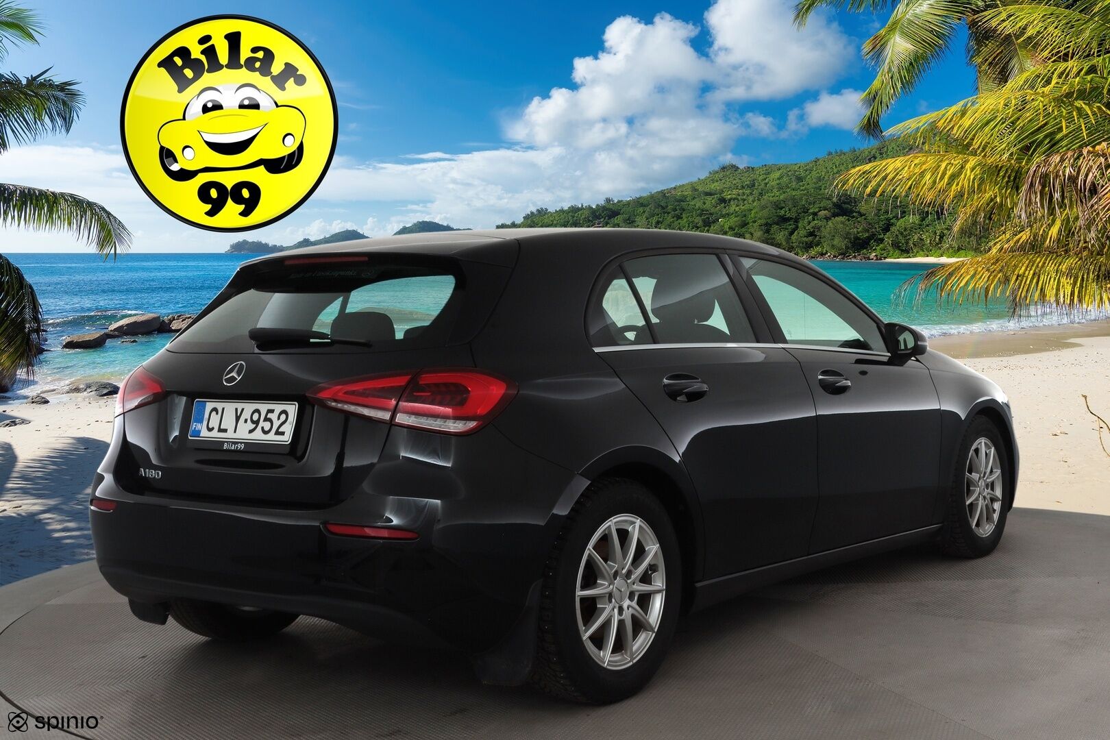 Mercedes-Benz A 2019 180 A Business Style * Suomi-auto / Webasto / Vakkari / P.kamera / LED / Puolinahat / Apple&Android * - Kahdet renkaat aluvanteilla - HULLU BLACKWEEK KORKOTARJOUS 2,49%