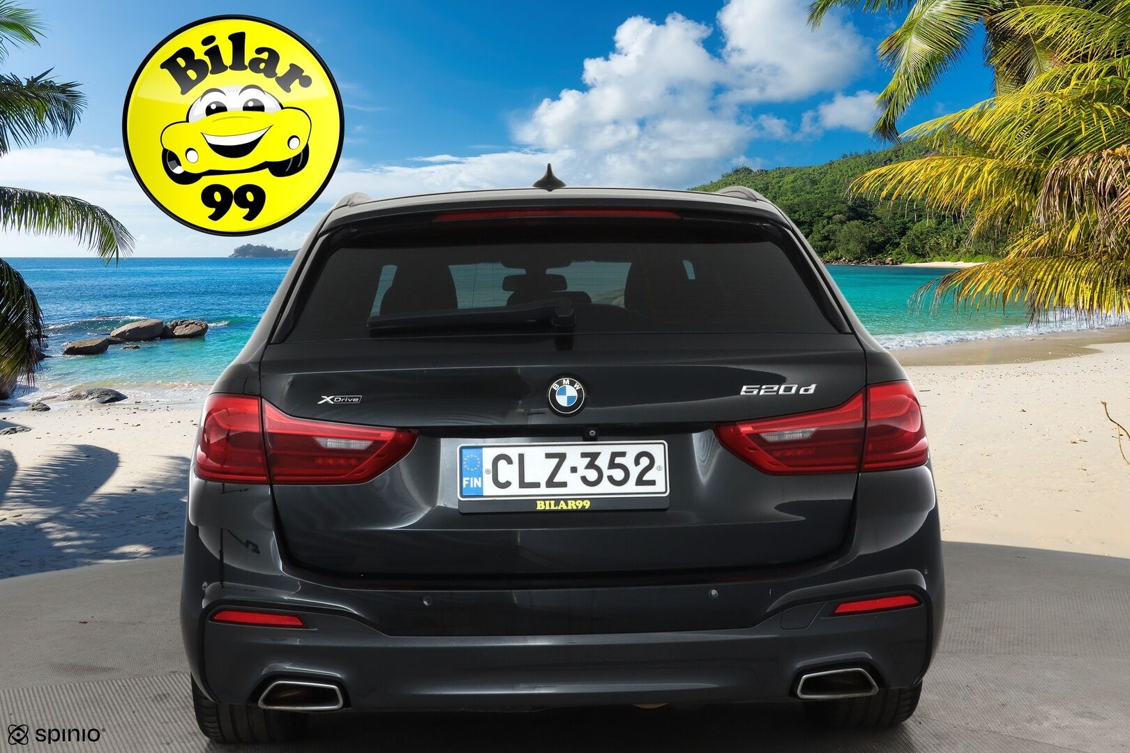 BMW 520 2018 G31 Touring A xDrive Business M Sport **Vakkari / P.kamera / Webasto / Koukku / Hifit / Sporttipenkit** - Kahdet renkaat aluvanteilla / Kangas-Alcantara 