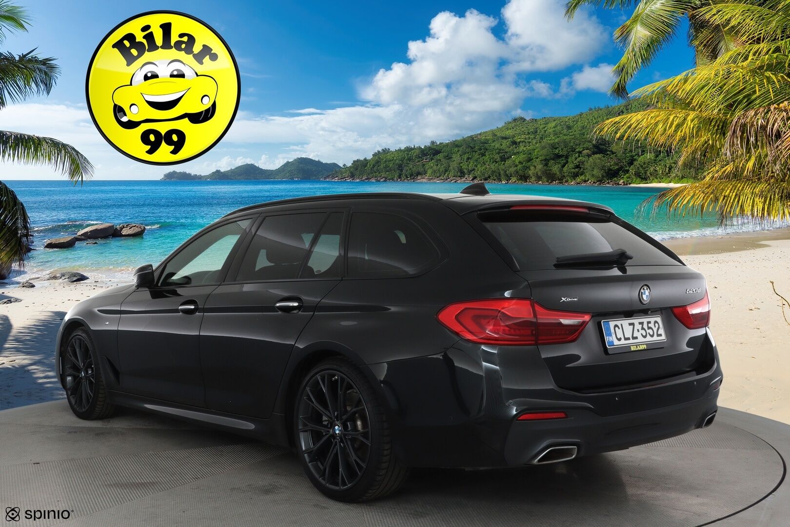 BMW 520 2018 G31 Touring A xDrive Business M Sport **Vakkari / P.kamera / Webasto / Koukku / Hifit / Sporttipenkit** - Kahdet renkaat aluvanteilla / Kangas-Alcantara 