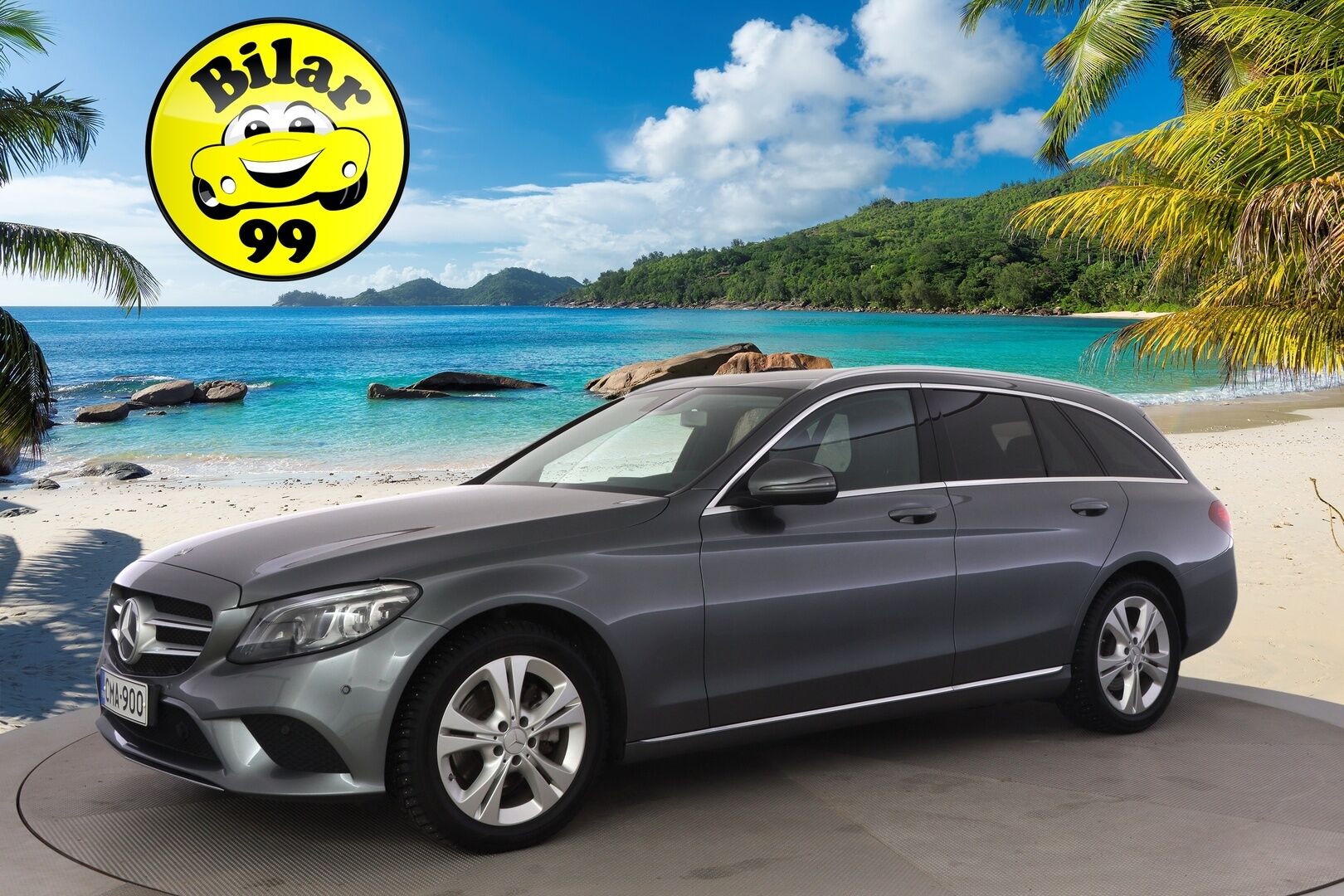 Mercedes-Benz C 2019 200 4Matic T A Business Avantgarde ** Lohko+sisäp / Facelift! / Multibeam LED / Vetokoukku / P.kamera / Sporttipenkit ** - Tästä tilava ja taloudellinen juuri merkkihuollettu C-sarjan Mercedes vetokoukulla, lohkolämmittimellä ja kahdella hyvällä rengassarjalla! 