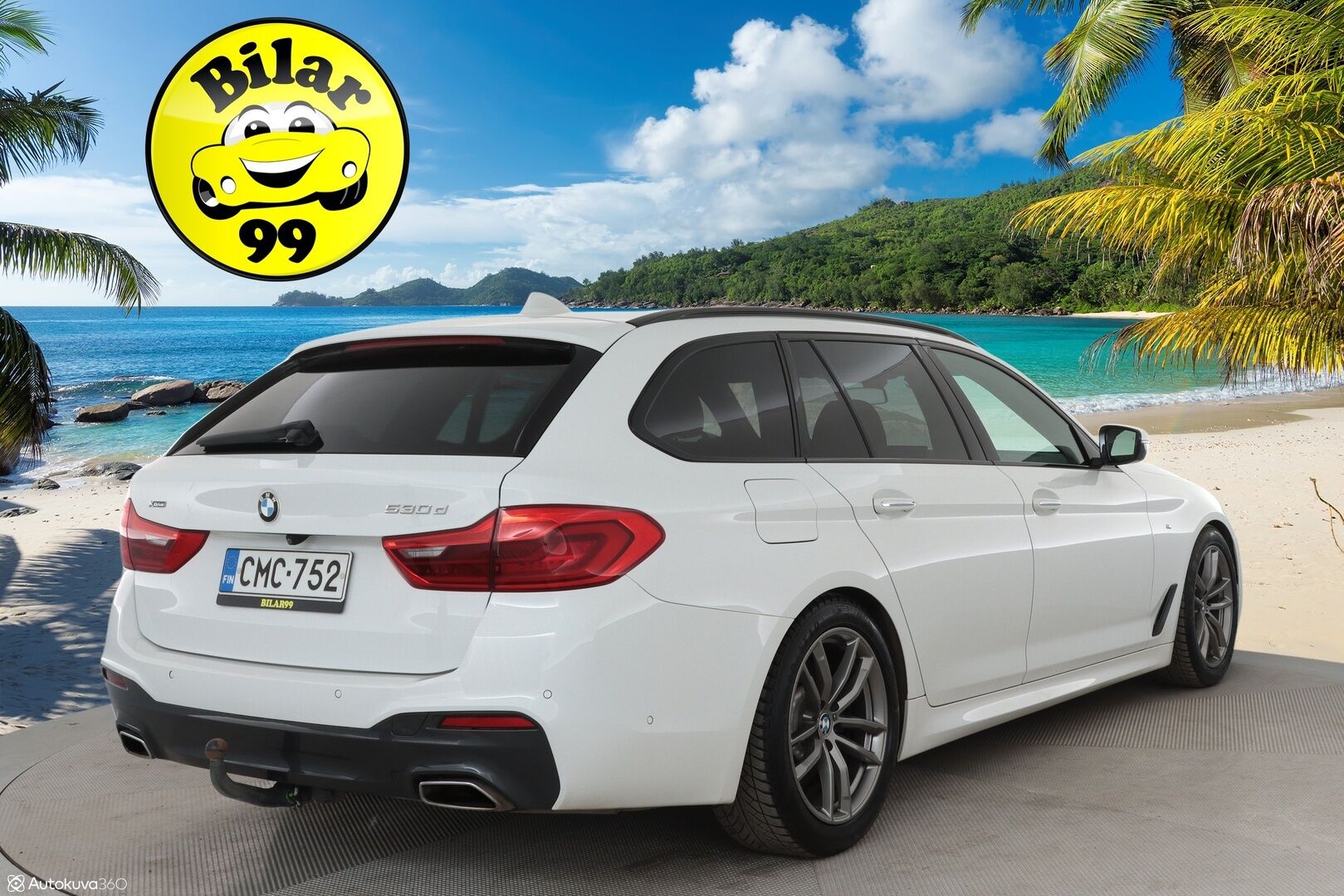 BMW 530 2017 G31 Touring 530d A xDrive Business - 3,99 % KORKOTARJOUS TÄHÄN AUTOON - Panorama / HUD / 360° Kamera / Webasto / Koukku / Sporttinahat /  Adapt. Vakkari / Adapt. LED / Kaistavahti / Navi / KeylessGO / 2x Renkaat