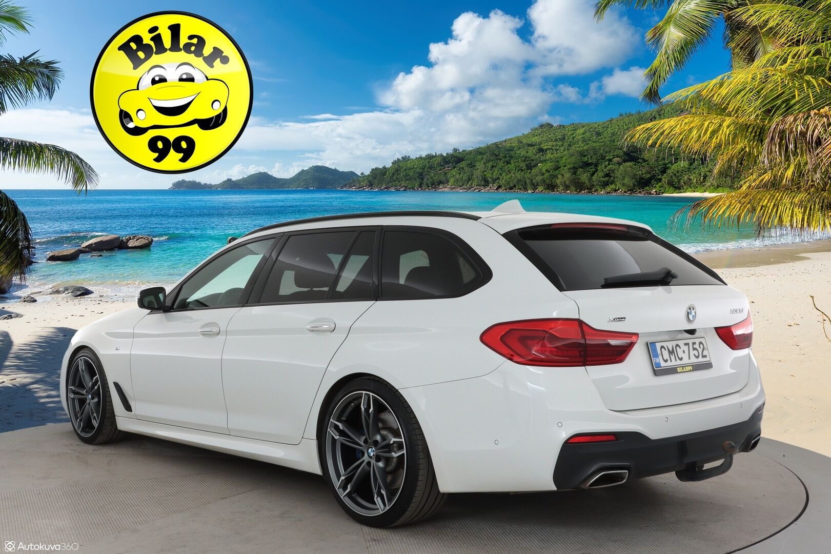 BMW 530 2017 G31 Touring 530d A xDrive Business - 3,99 % KORKOTARJOUS TÄHÄN AUTOON - Panorama / HUD / 360° Kamera / Webasto / Koukku / Sporttinahat /  Adapt. Vakkari / Adapt. LED / Kaistavahti / Navi / KeylessGO / 2x Renkaat