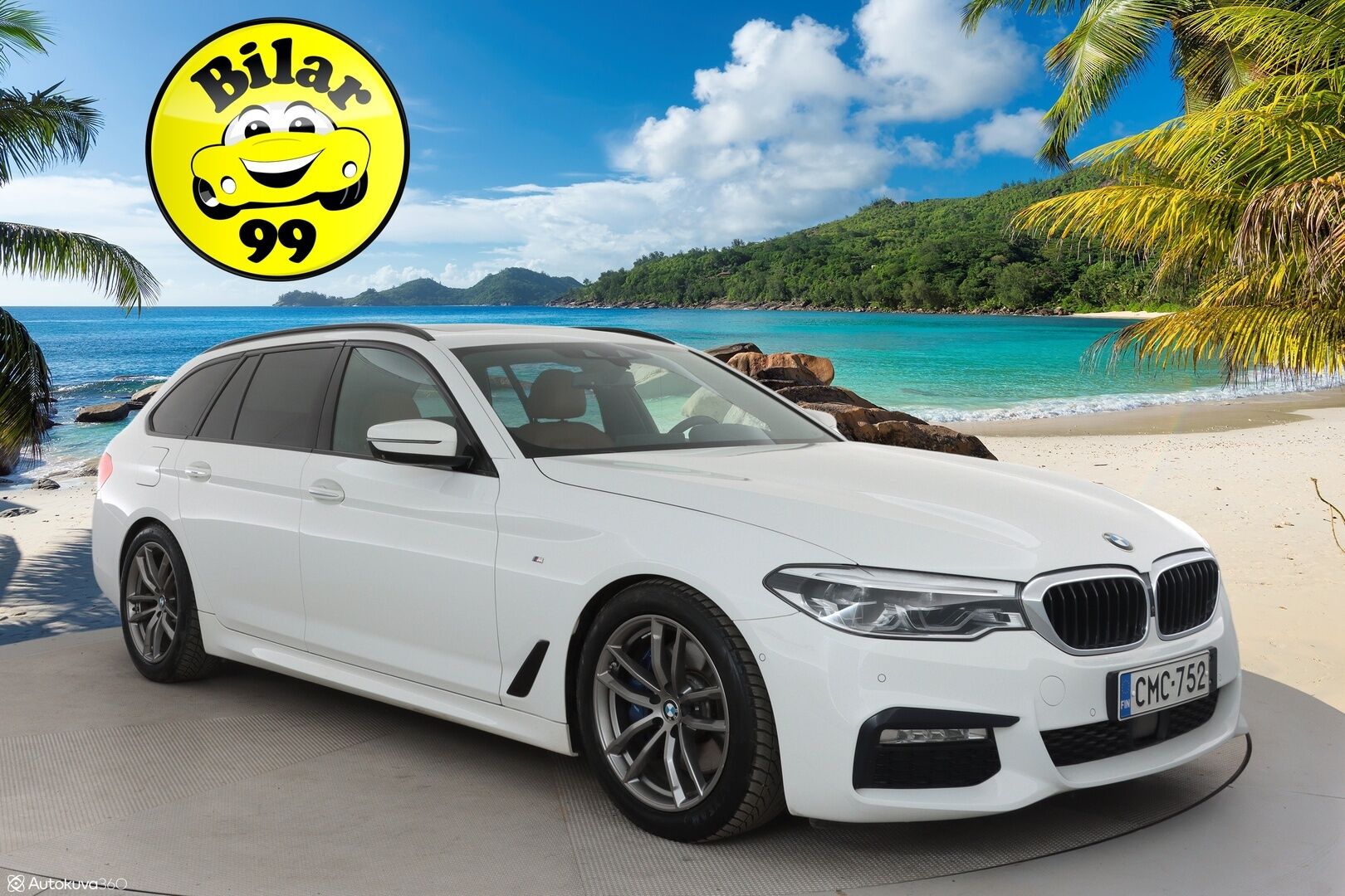 BMW 530 2017 G31 Touring 530d A xDrive Business - 3,99 % KORKOTARJOUS TÄHÄN AUTOON - Panorama / HUD / 360° Kamera / Webasto / Koukku / Sporttinahat /  Adapt. Vakkari / Adapt. LED / Kaistavahti / Navi / KeylessGO / 2x Renkaat