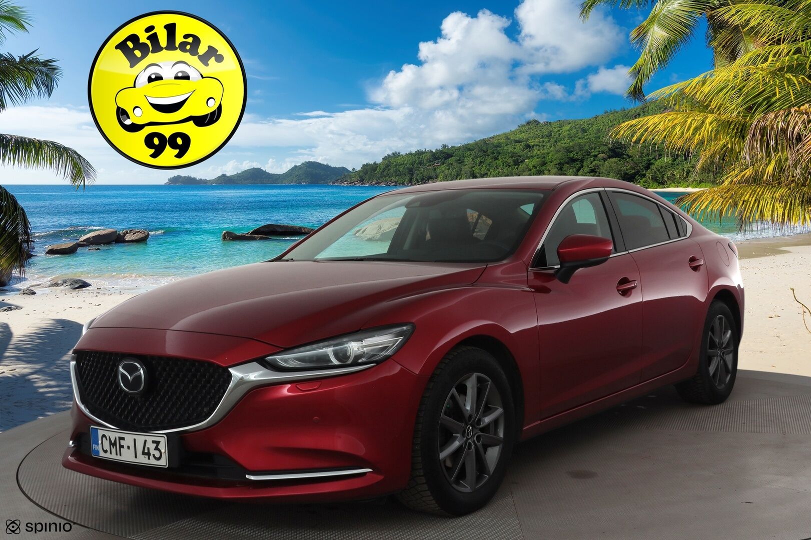 Mazda Mazda6 2019 Sedan 2,5 (194) SKYACTIV-G Luxury Business 6AT  * ACC / 360° / LED / Navi / Muistipenkki / Bose / Lohko+Sisä * - Ilmastoidut nahat / KeylessGo / HUD / Kahdet renkaat aluvanteilla / Merkkihuollettu