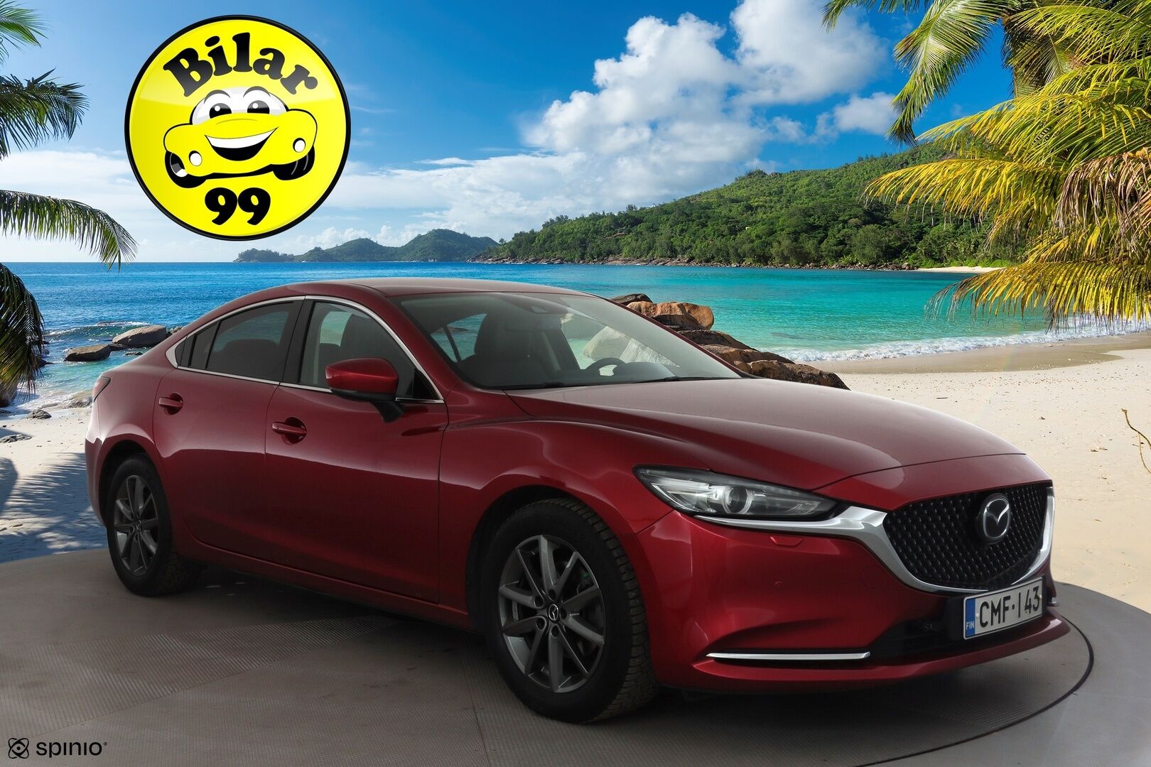 Mazda Mazda6 2019 Sedan 2,5 (194) SKYACTIV-G Luxury Business 6AT  * ACC / 360° / LED / Navi / Muistipenkki / Bose / Lohko+Sisä * - Ilmastoidut nahat / KeylessGo / HUD / Kahdet renkaat aluvanteilla / Merkkihuollettu