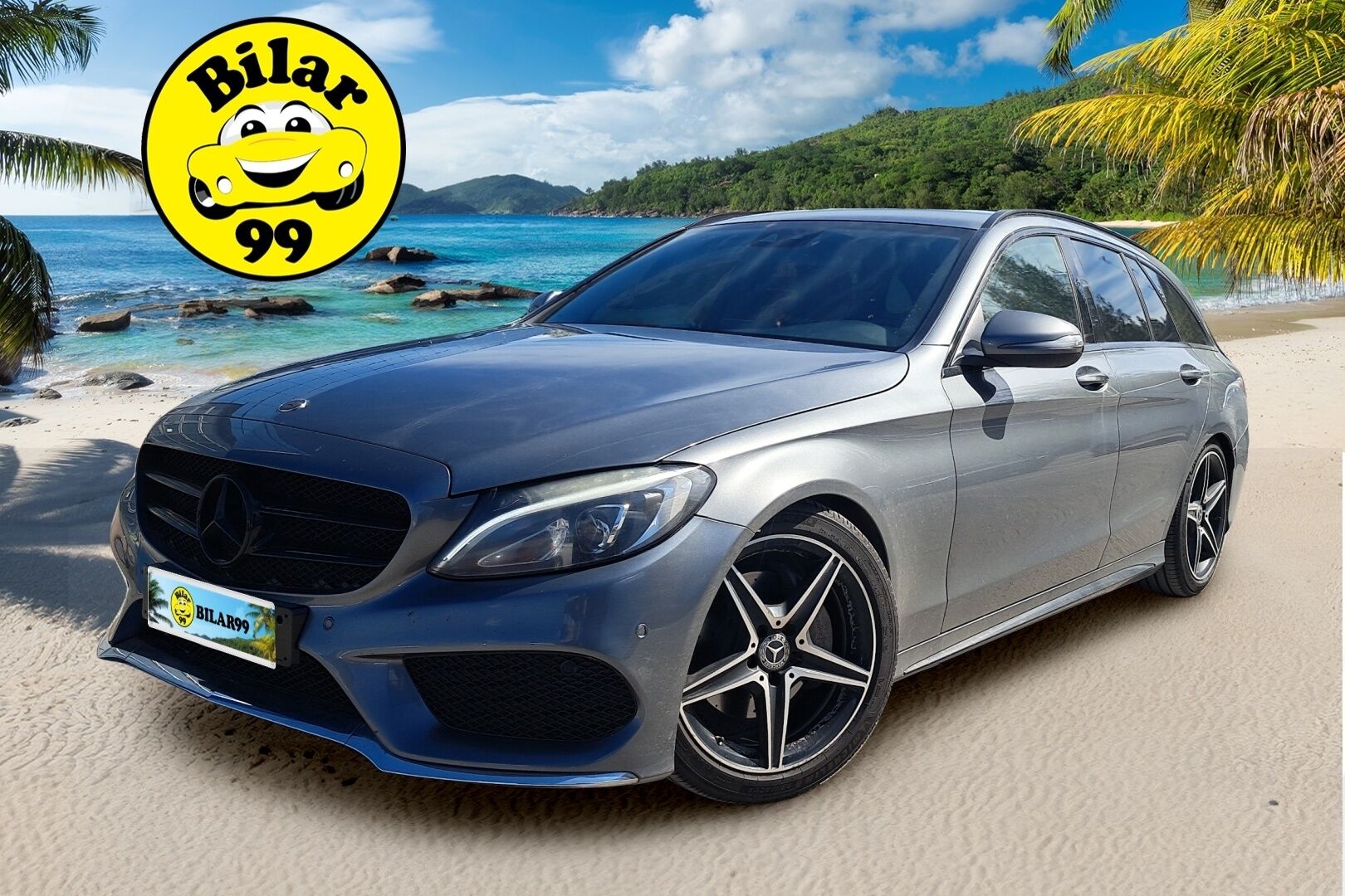 Mercedes-Benz C 2018 220 d T A Business AMG - | AMG-sisä & ulkopaketit | Burmester | Vetokoukku | LED | Nahkasisusta | Lohkolämmitin | Navi |