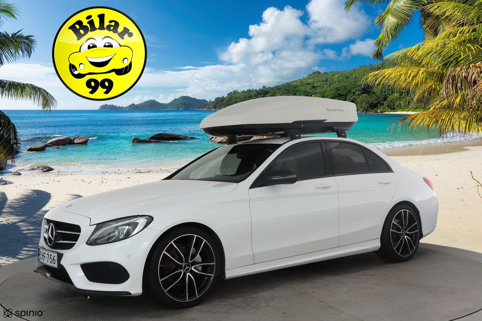 Mercedes-Benz C 2016 C 180 A AMG Premium Edition *Night-paketti / LED High Performance / Vakkari / Nahkasisusta / P.tutkat / Lohkolämmitin* - Alkuperäinen kattoboksi! 