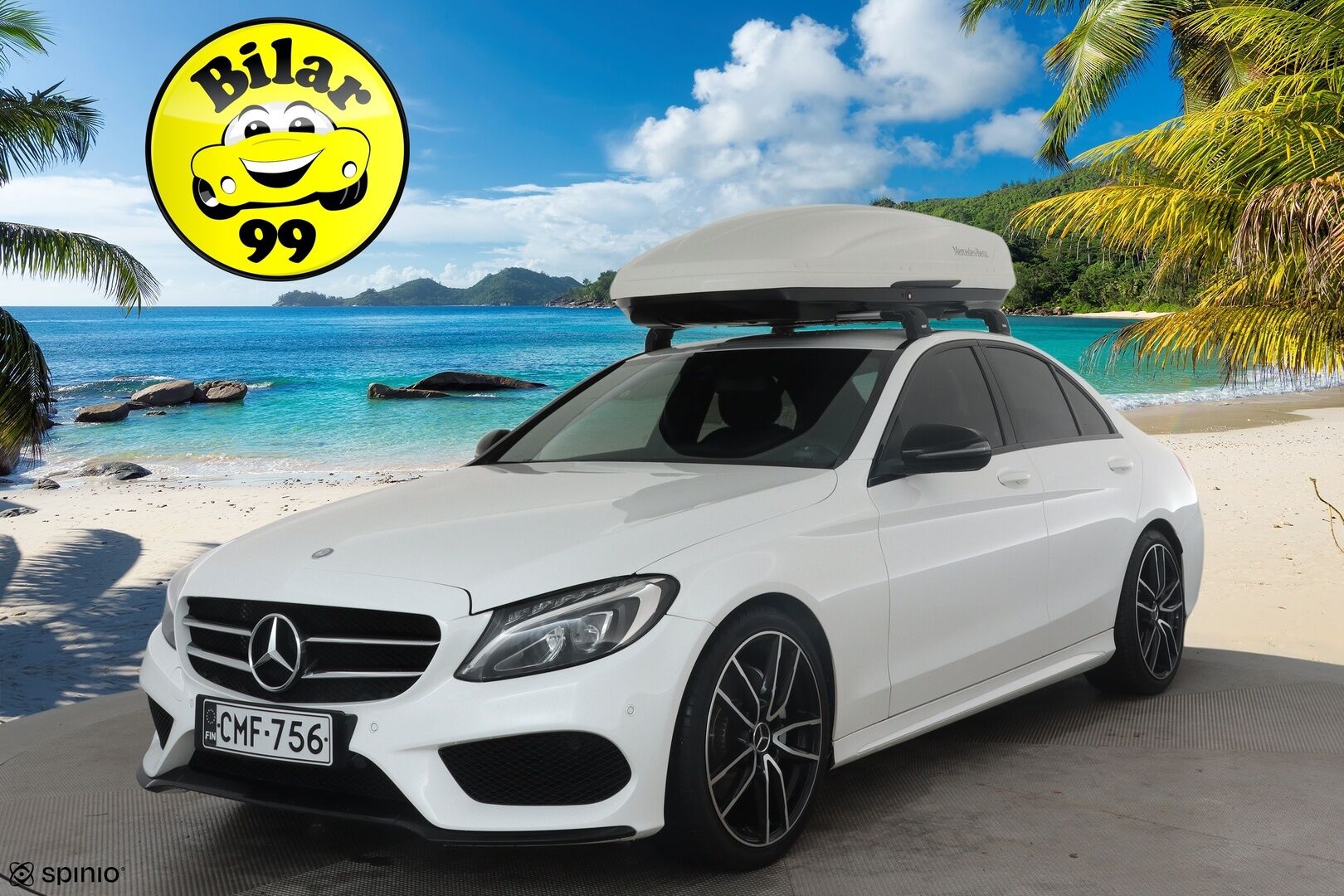 Mercedes-Benz C 2016 C 180 A AMG Premium Edition *Night-paketti / LED High Performance / Vakkari / Nahkasisusta / P.tutkat / Lohkolämmitin* - Alkuperäinen kattoboksi! 
