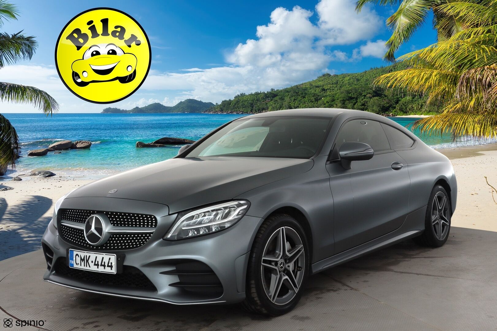 Mercedes-Benz C 2019 400 4Matic A Coupe AMG - | Burmester | Facelift | Designo erikoisväri | P.kamera | Sporttipenkit | Apple & Android | LED | Nahka-alcantara | Merkkihuollot | 2x renkaat |
