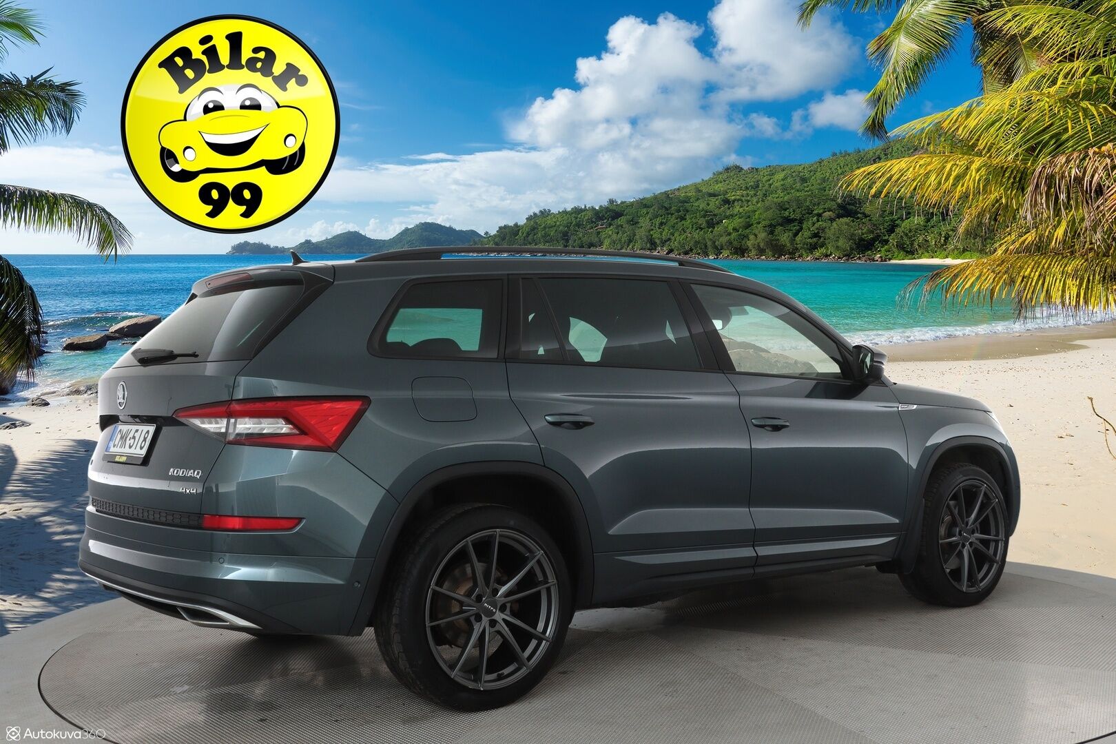 Skoda Kodiaq 2019 2,0 TDI 190 4x4 SportLine DSG Autom **Muistipenkki / Webasto / Koukku / 360° Kamera / Adapt.Vakkari / Canton** - LED-valot / Digimittaristo /  Navi / Kaistavahti / Nahka-Alcantara / KeylessGO / 2x Renkaat