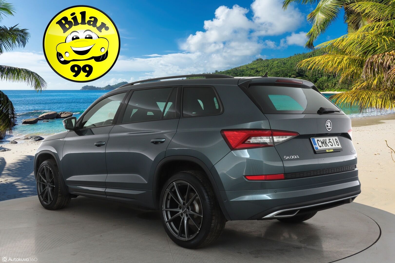 Skoda Kodiaq 2019 2,0 TDI 190 4x4 SportLine DSG Autom **Muistipenkki / Webasto / Koukku / 360° Kamera / Adapt.Vakkari / Canton** - LED-valot / Digimittaristo /  Navi / Kaistavahti / Nahka-Alcantara / KeylessGO / 2x Renkaat