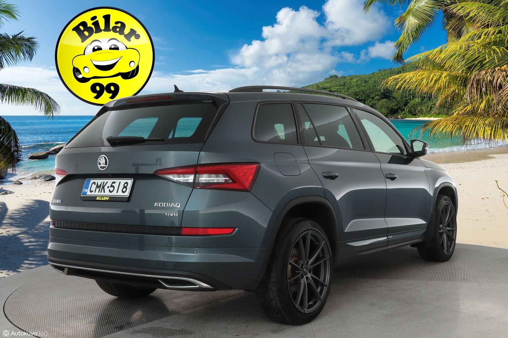 Skoda Kodiaq 2019 2,0 TDI 190 4x4 SportLine DSG Autom **Muistipenkki / Webasto / Koukku / 360° Kamera / Adapt.Vakkari / Canton** - LED-valot / Digimittaristo /  Navi / Kaistavahti / Nahka-Alcantara / KeylessGO / 2x Renkaat