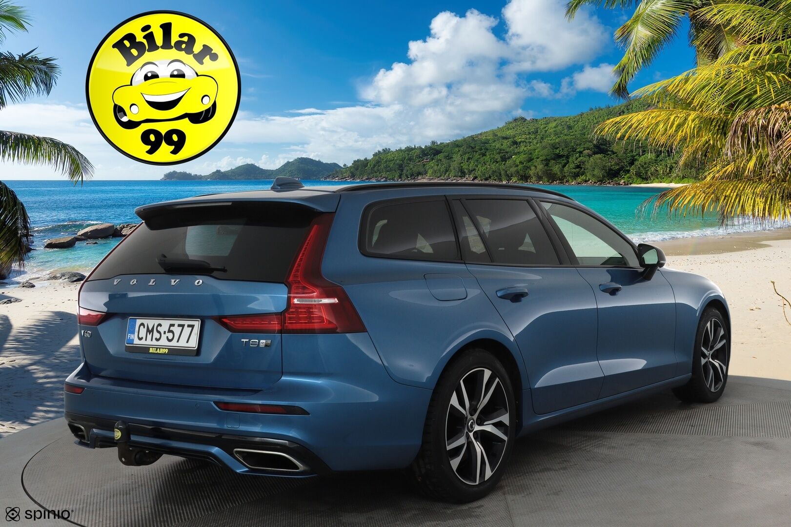 Volvo V60 2019 T8 AWD R-Design aut **Adapt.vakkari / H&K / 360° / Muistipenkit / Koukku / Webasto / Full LED / Panorama / HUD** - Suomi-auto / Merkkihuollettu / Kahdet renkaat aluvanteilla / Penkinlämmittimet takana / Ratinlämmitin / Sportti puolinahat / BLIS