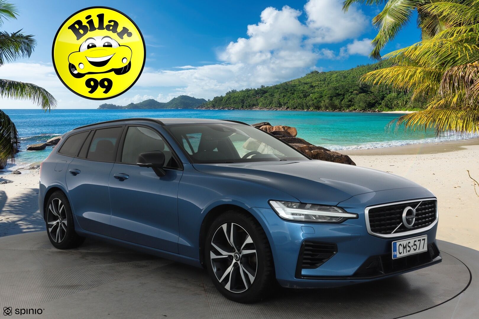 Volvo V60 2019 T8 AWD R-Design aut **Adapt.vakkari / H&K / 360° / Muistipenkit / Koukku / Webasto / Full LED / Panorama / HUD** - Suomi-auto / Merkkihuollettu / Kahdet renkaat aluvanteilla / Penkinlämmittimet takana / Ratinlämmitin / Sportti puolinahat / BLIS