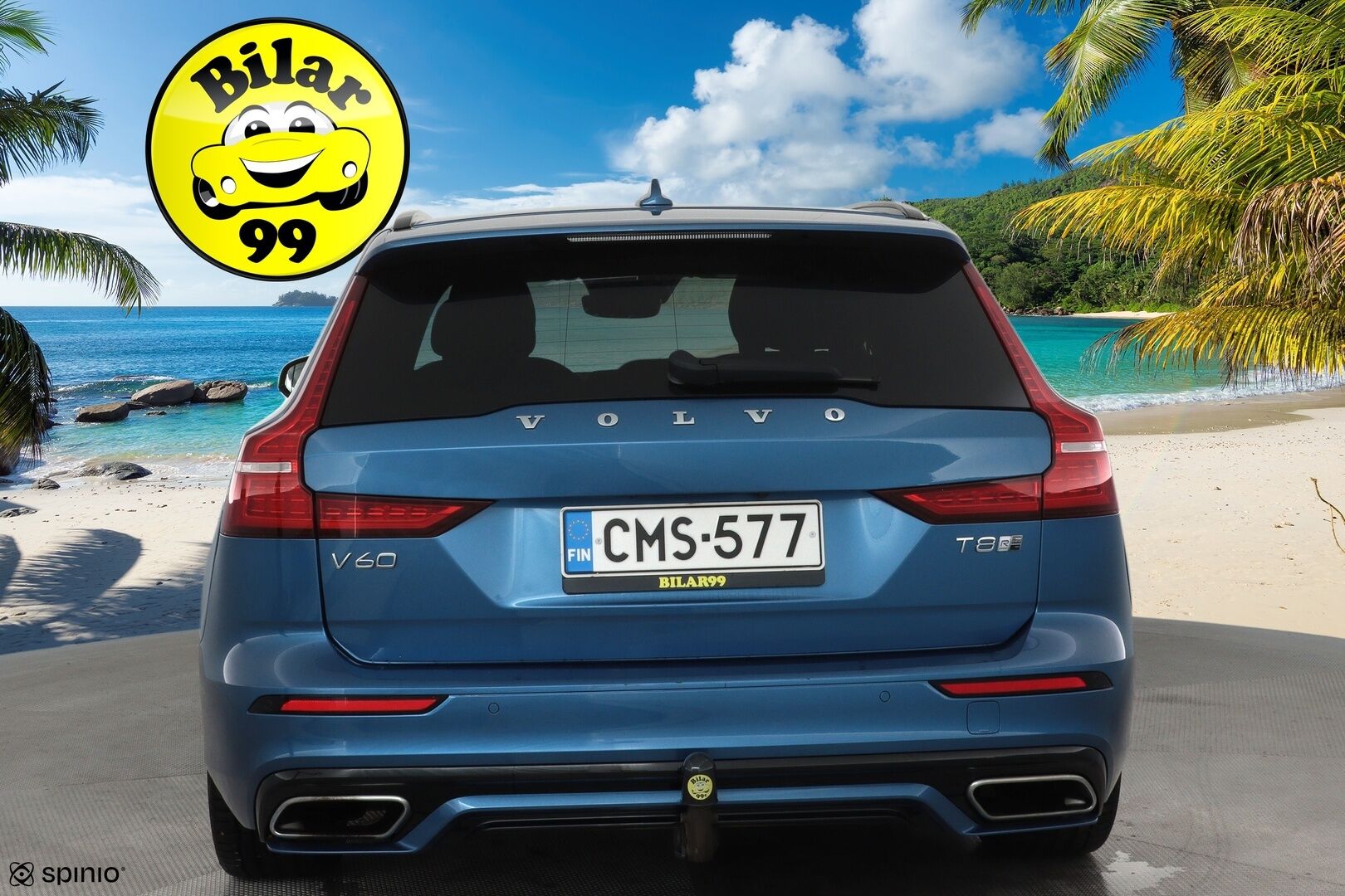 Volvo V60 2019 T8 AWD R-Design aut **Adapt.vakkari / H&K / 360° / Muistipenkit / Koukku / Webasto / Full LED / Panorama / HUD** - Suomi-auto / Merkkihuollettu / Kahdet renkaat aluvanteilla / Penkinlämmittimet takana / Ratinlämmitin / Sportti puolinahat / BLIS