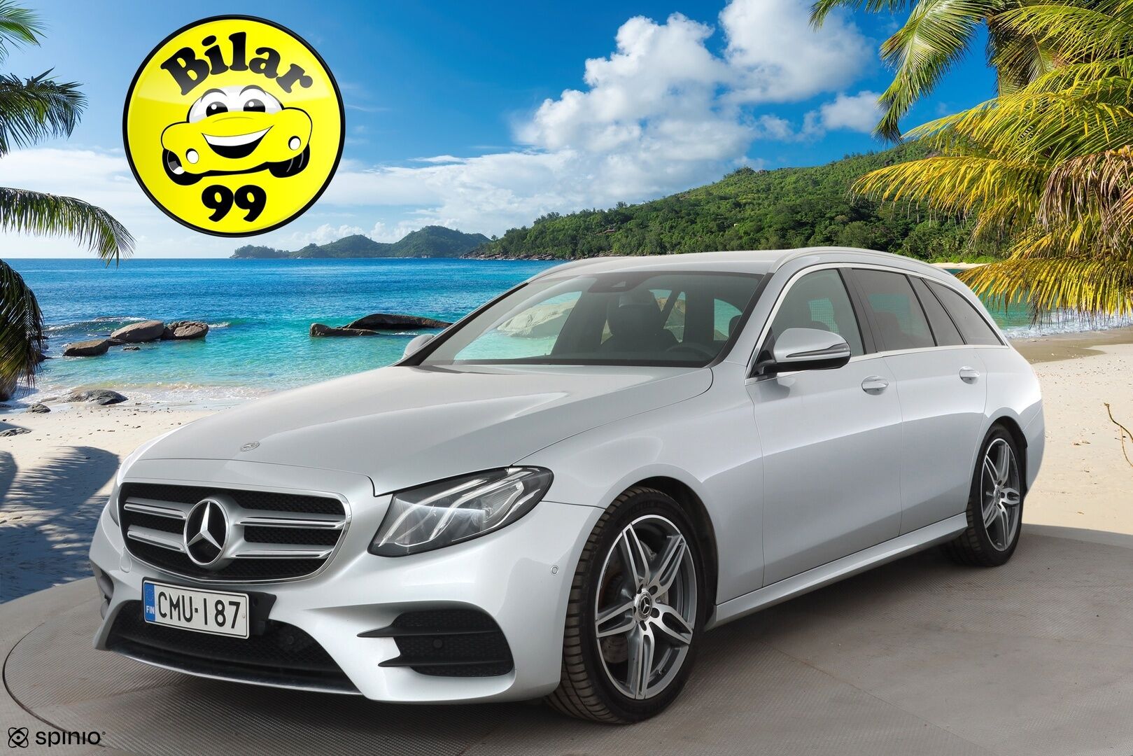 Mercedes-Benz E 2017 200 T A AMG * Vakkari / P.kamera / Lohko+Sisä / Widescreen / Sporttipenkit / Sähköluukku / Navi * - Kahdet renkaat aluvanteilla / Merkkihuollettu