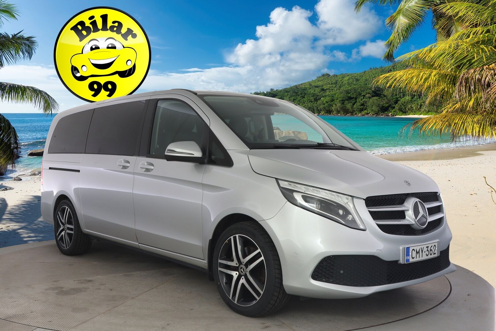 Mercedes-Benz V 2019 300 d 4Matic keskipitkä A2 A Avantgarde *ALV / 7 paikkainen / Distronic / Pa-lisälämmitin / P.kamera / Vetokoukku / Nahkapenkit* - *Suomi-auto / 2x renkaat / Kattavat varusteet