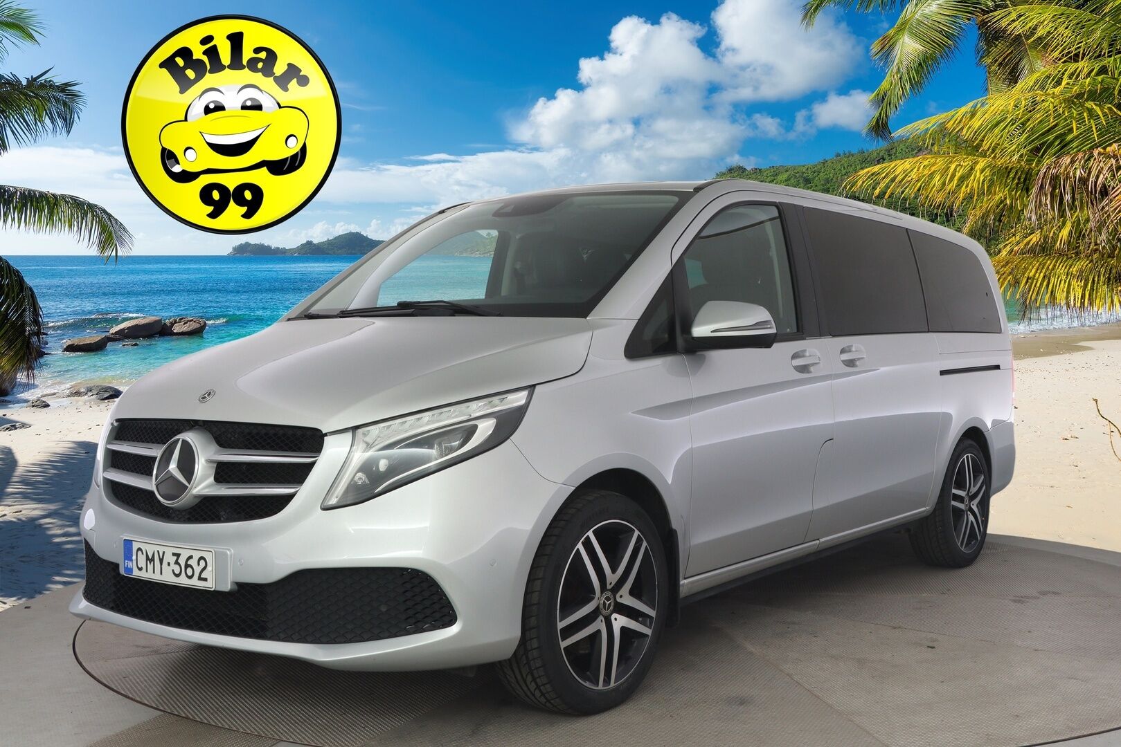 Mercedes-Benz V 2019 300 d 4Matic keskipitkä A2 A Avantgarde *ALV / 7 paikkainen / Distronic / Pa-lisälämmitin / P.kamera / Vetokoukku / Nahkapenkit* - *Suomi-auto / 2x renkaat / Kattavat varusteet