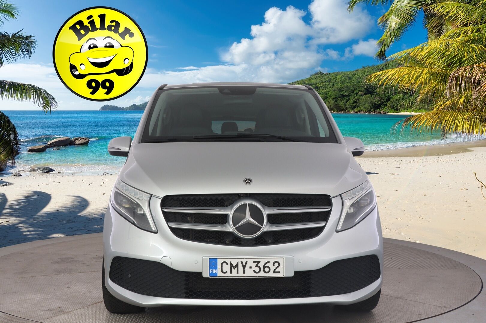 Mercedes-Benz V 2019 300 d 4Matic keskipitkä A2 A Avantgarde *7 paikkainen / Distronic / Pa-lisälämmitin / P.kamera / Vetokoukku / Nahkapenkit* - 2,99 % KORKOTARJOUS TÄHÄN AUTOON - *Suomi-auto / 2x renkaat ja vanteet*