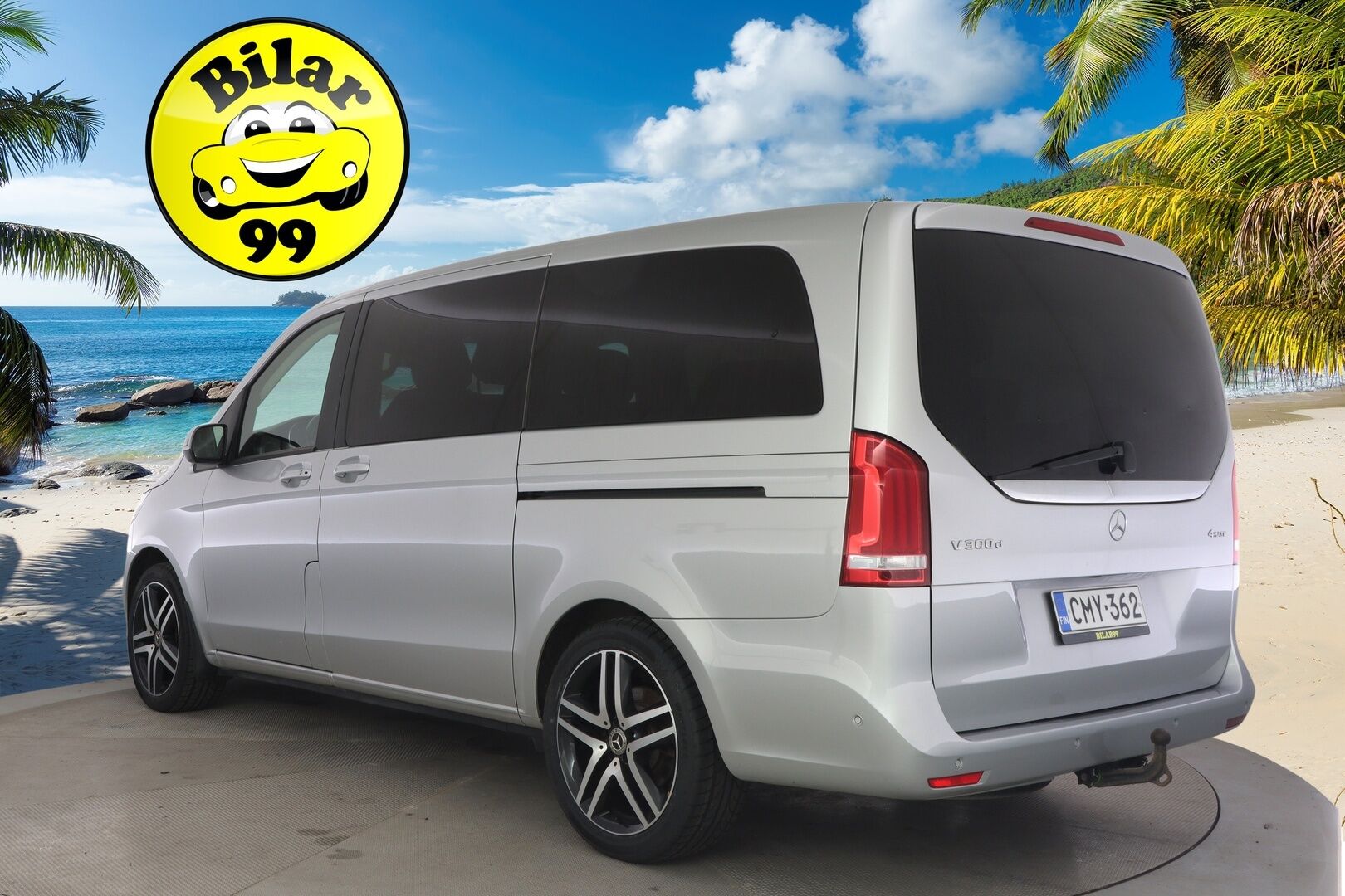 Mercedes-Benz V 2019 300 d 4Matic keskipitkä A2 A Avantgarde *ALV / 7 paikkainen / Distronic / Pa-lisälämmitin / P.kamera / Vetokoukku / Nahkapenkit* - *Suomi-auto / 2x renkaat / Kattavat varusteet
