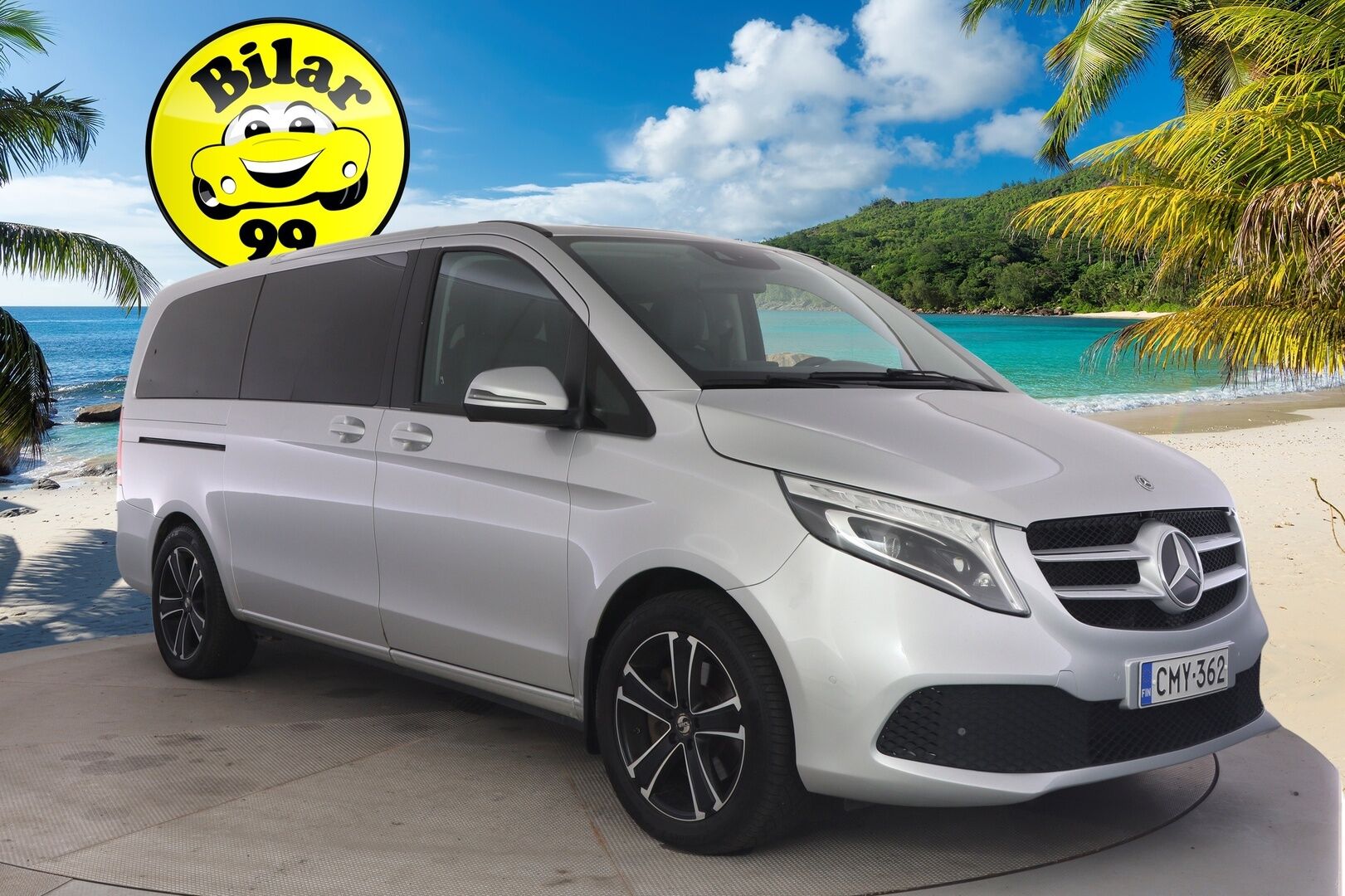 Mercedes-Benz V 2019 300 d 4Matic keskipitkä A2 A Avantgarde *7 paikkainen / Distronic / Pa-lisälämmitin / P.kamera / Vetokoukku / Nahkapenkit* - 2,99 % KORKOTARJOUS TÄHÄN AUTOON - *Suomi-auto / 2x renkaat ja vanteet*
