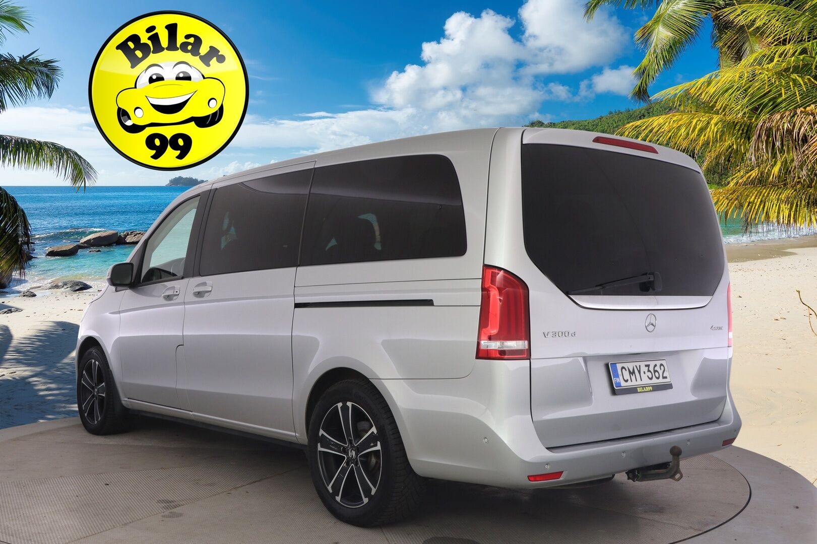 Mercedes-Benz V 2019 300 d 4Matic keskipitkä A2 A Avantgarde *7 paikkainen / Distronic / Pa-lisälämmitin / P.kamera / Vetokoukku / Nahkapenkit* - 2,99 % KORKOTARJOUS TÄHÄN AUTOON - *Suomi-auto / 2x renkaat ja vanteet*