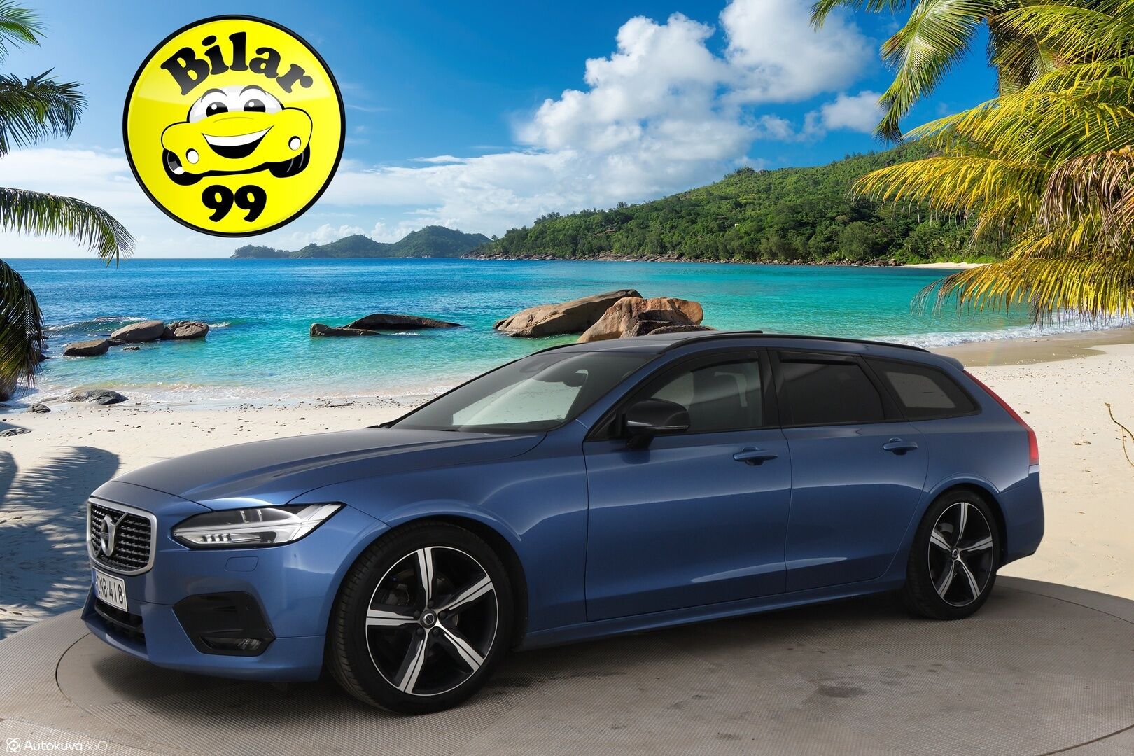 Volvo V90 2020 D3 Business R-Design aut / Adapt. Vakkari / Panorama / H&K / Koukku / P-kamera / BLIS / Muistipenkki / Apple&Android - 2 omisteinen Suomi-Auto merkkihuollettuna!