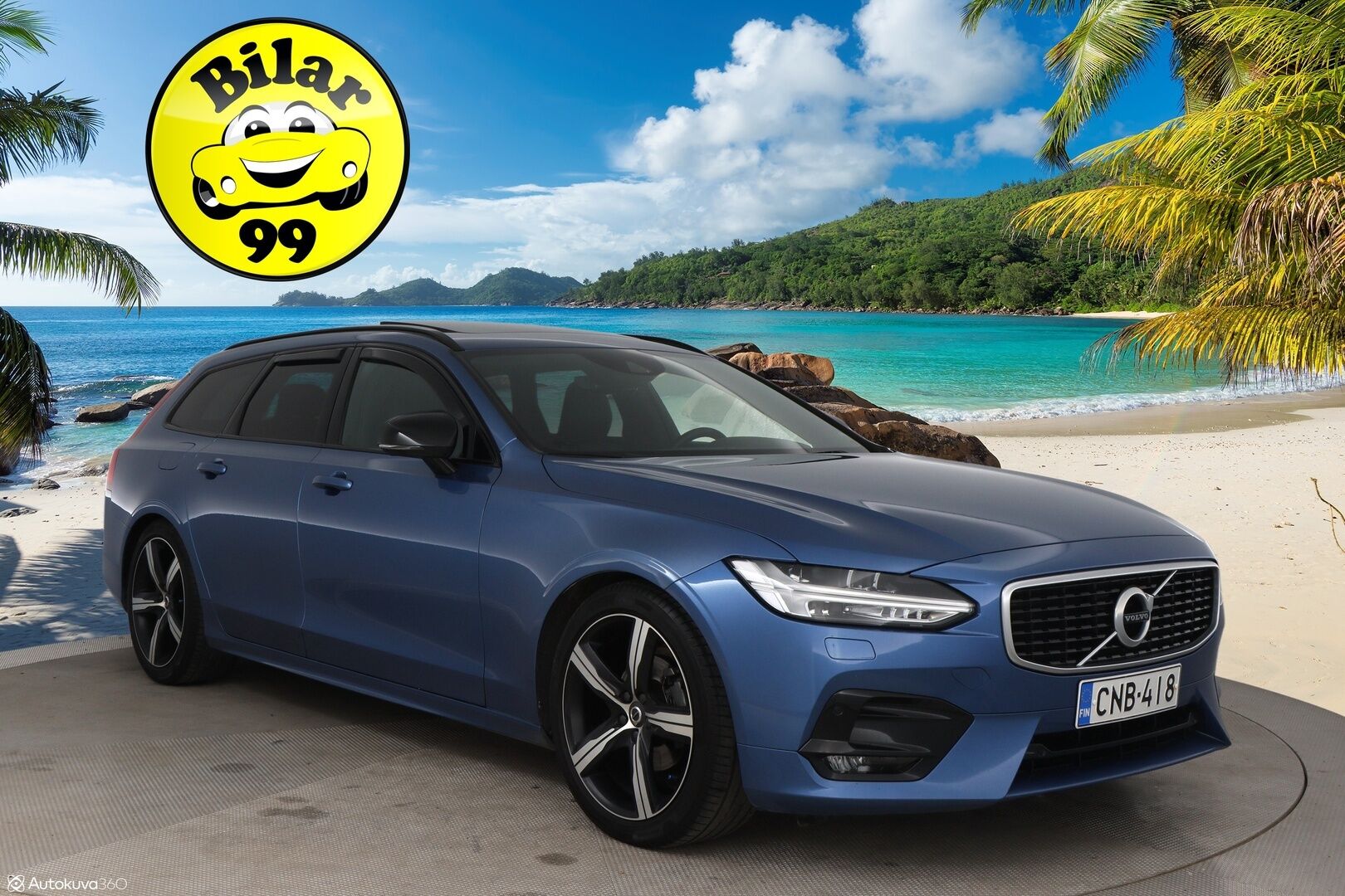 Volvo V90 2020 D3 Business R-Design aut / Adapt. Vakkari / Panorama / H&K / Koukku / P-kamera / BLIS / Muistipenkki / Apple&Android - 2 omisteinen Suomi-Auto merkkihuollettuna!