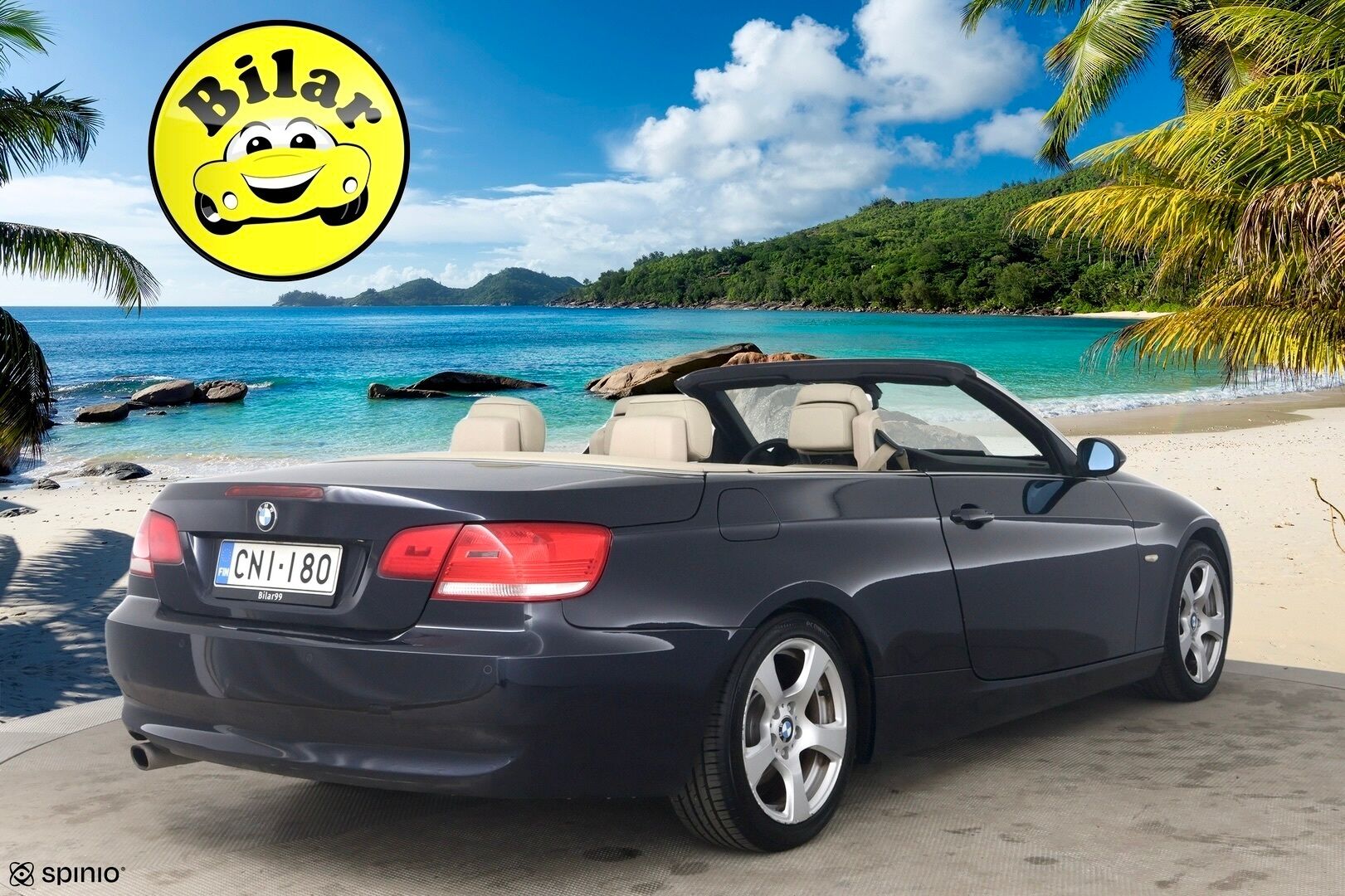 BMW 320 2009 E93 Cabrio - Muistipenkki | Vaalea nahkasisusta | Lohko + sisäp. | Xenon | P. Tutkat | Vakkari | 2x Renkaat