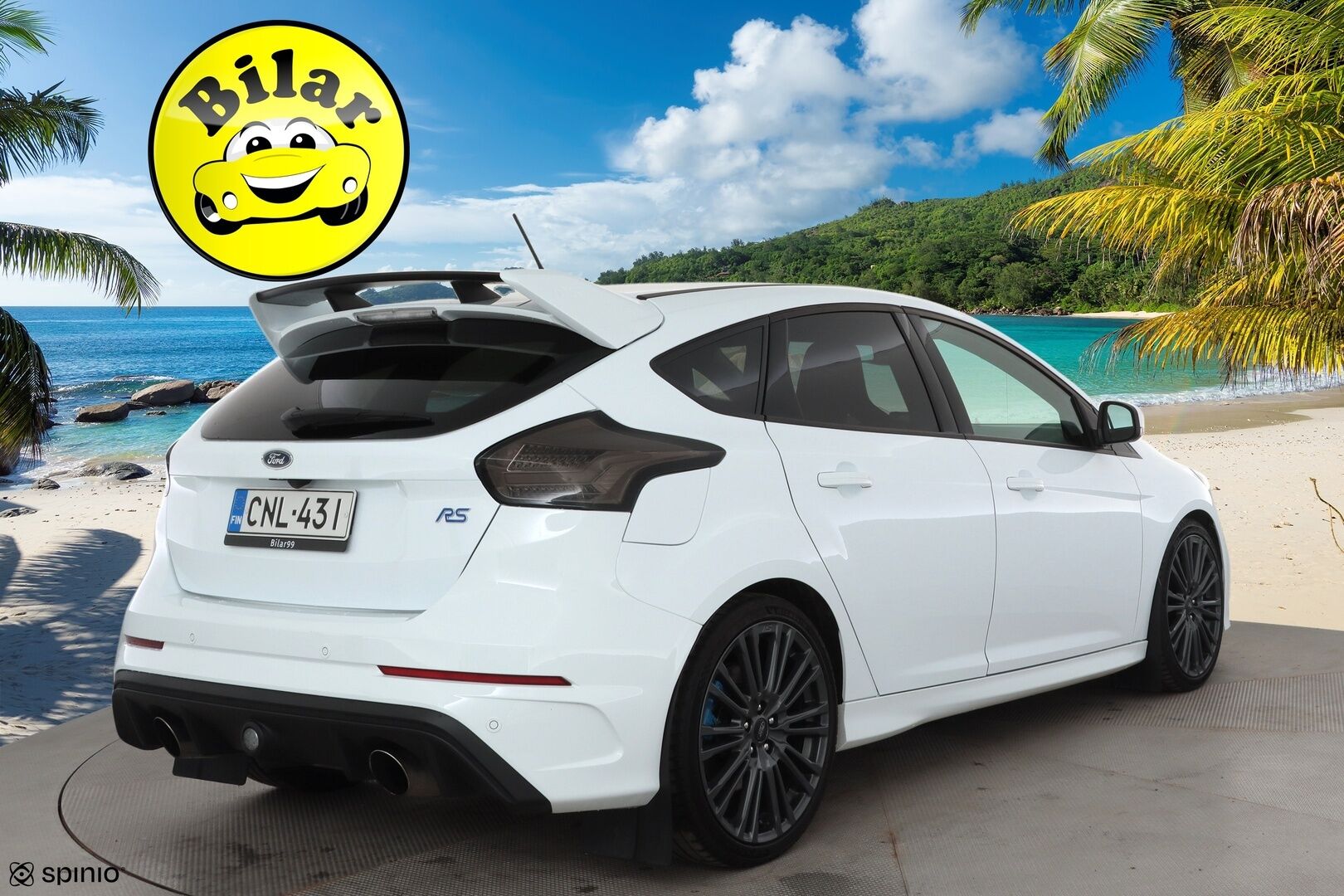 FORD Focus 2018 2,3 EcoBoost 350 hv start/stop M6 RS 5-ovinen - | Drift Mode | Recaro - kuppipenkit | Sony Audio | Xenon | Nahka-alcantara | P.kamera | Apple & Android | Merkkihuollot | 2x renkaat aluin |