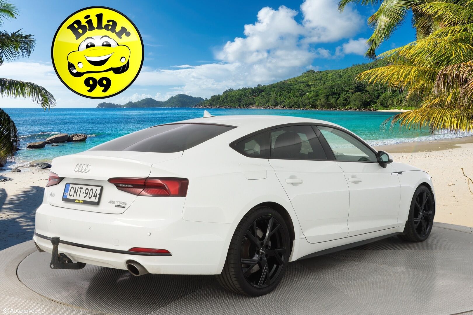 Audi A5 2019 Sportback Business Sport Edition 45TFSI 180kW MHEV Quattro S Tronic *Webasto / Nahat / Vetokoukku / Tutkat* - KATSO KAMPANJAHINTA!/ Suomi-Auto / Kahdet renkaat alumiinivanteilla / Hyvä huoltohistoria / Viimeisin huolto 172tkm - HULLU BLACKWEEK KORKOTARJOUS 2,49%